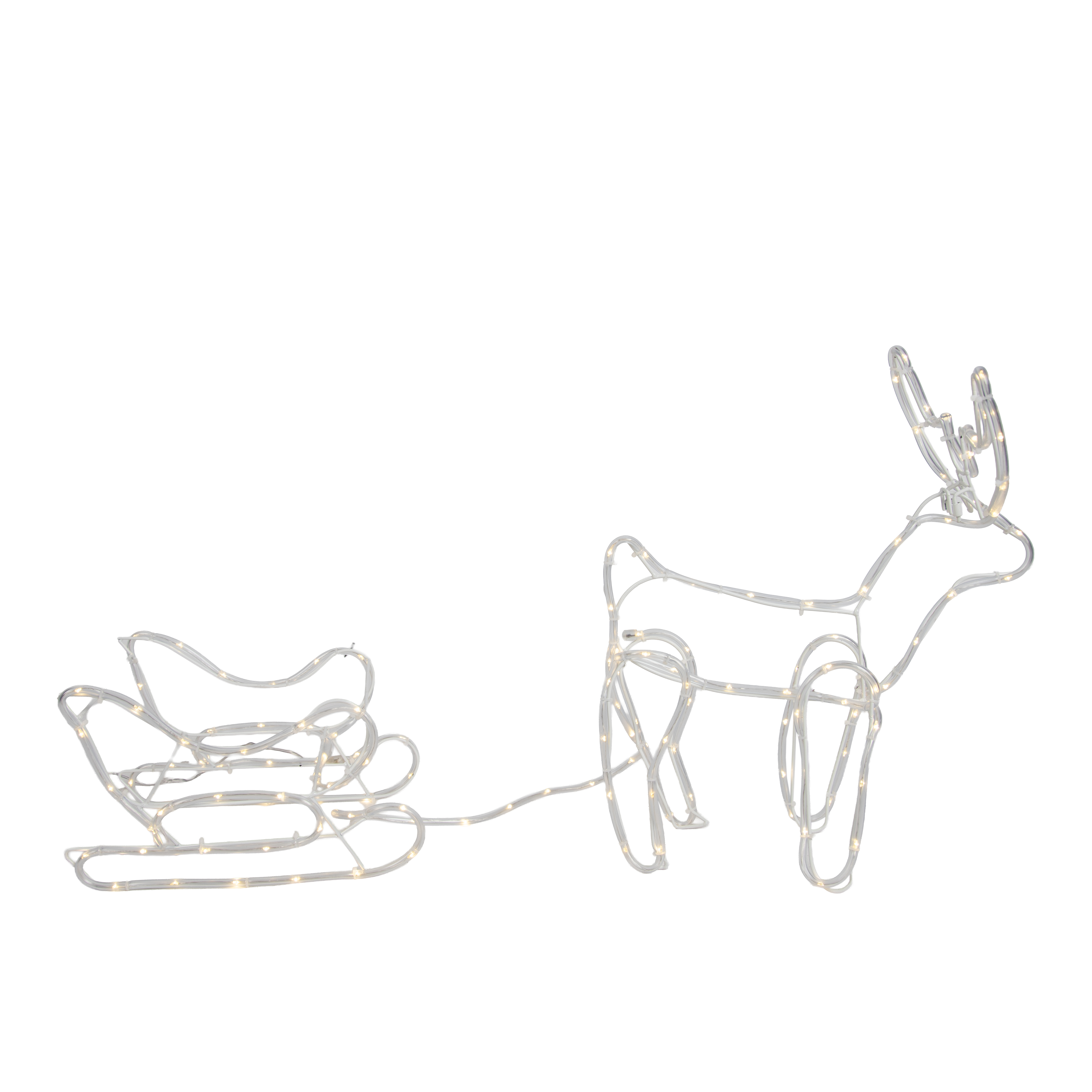 Karácsonyi állólámpa rénszarvas szánnal 116 cm LED-del, időzítővel IP44 - Sori