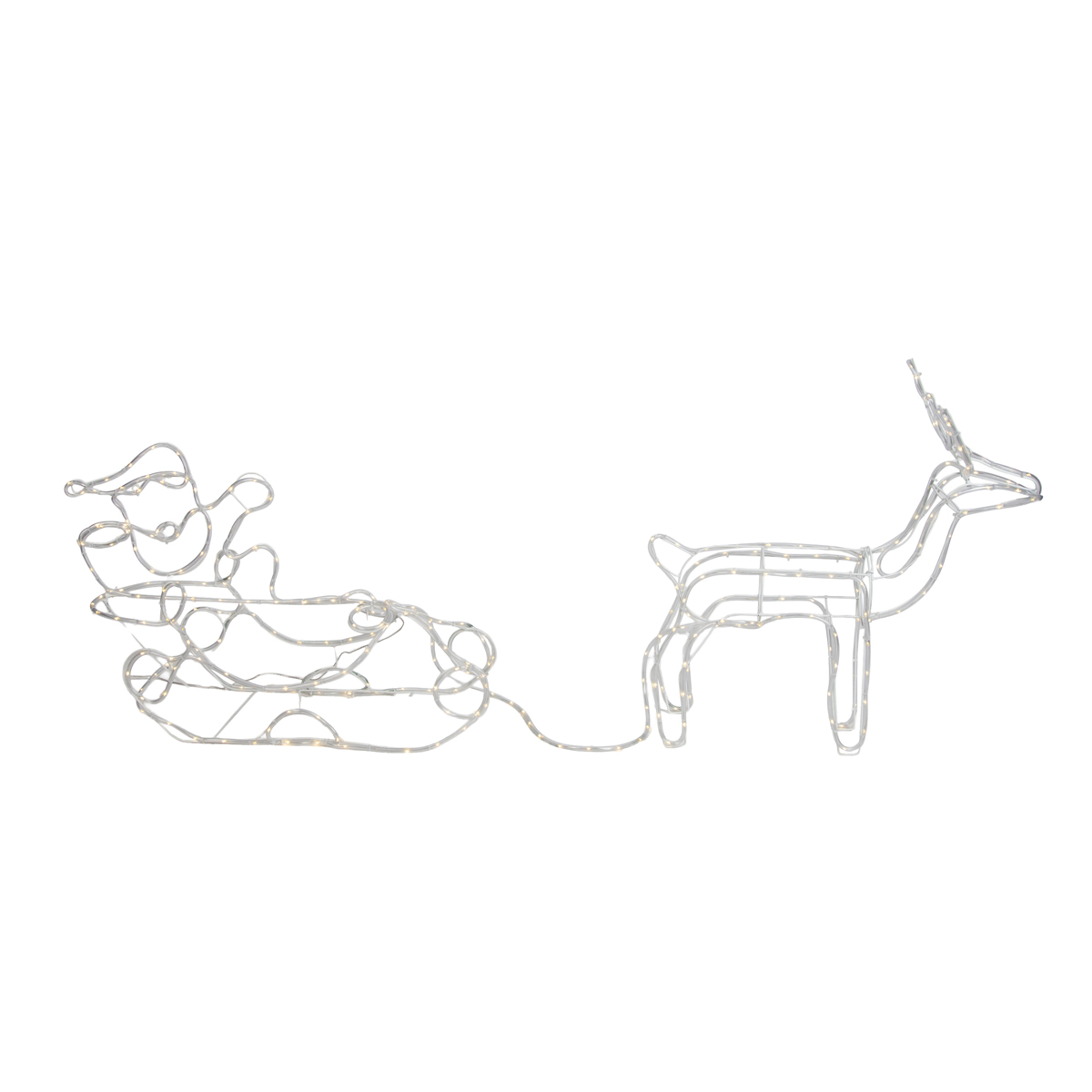 Karácsonyi állólámpa rénszarvassal és szánnal 176 cm LED-del, időzítővel IP44 - Sori