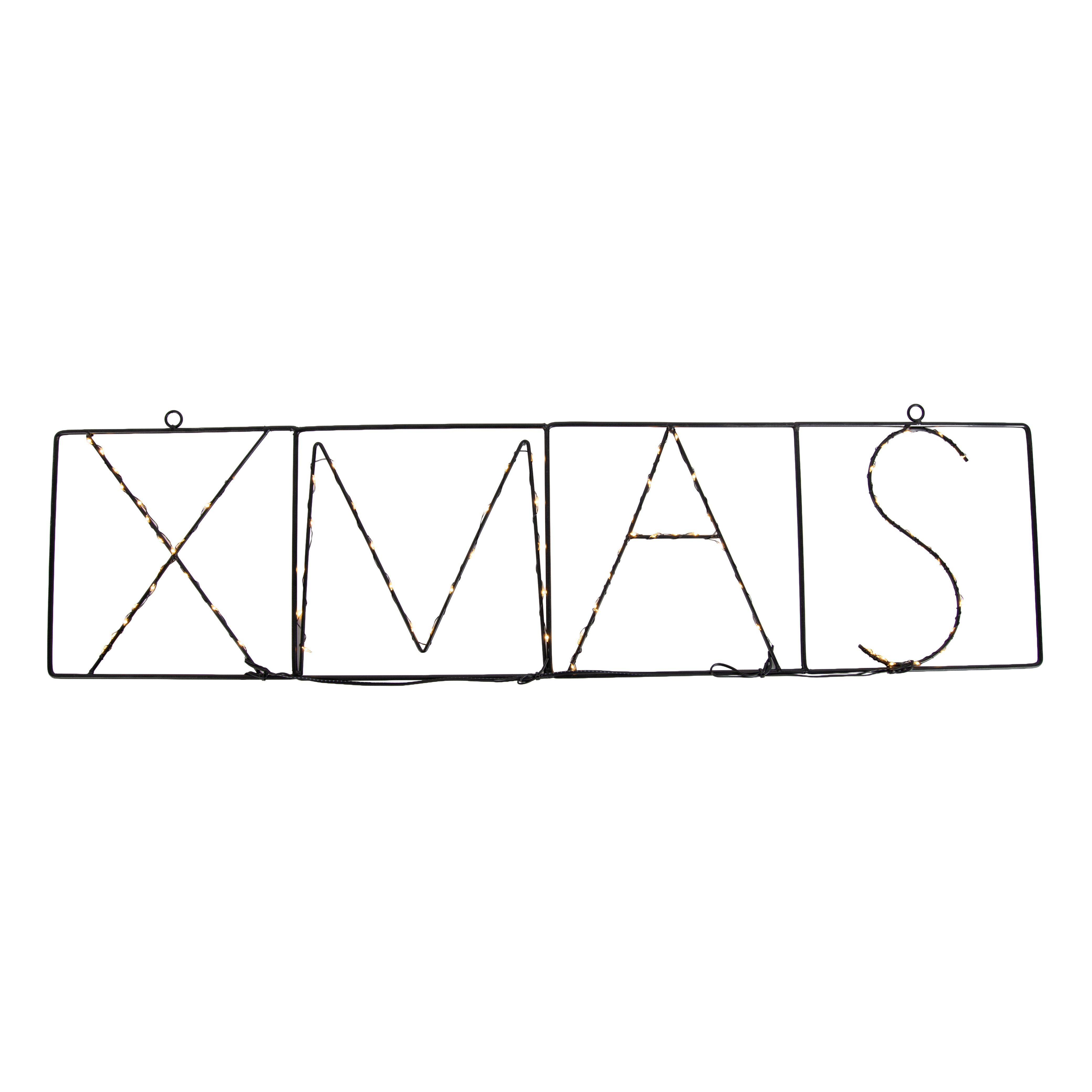 Karácsonyi fali lámpa fekete XMAS LED-del, időzítővel IP44 - Yoro