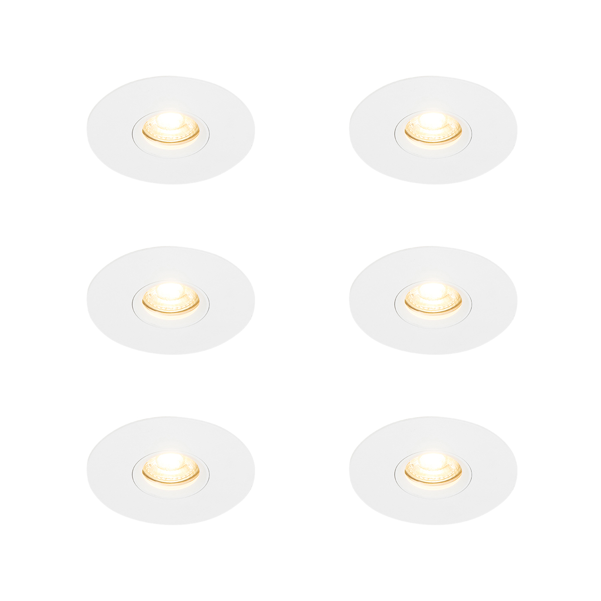 6 db Modern süllyesztett folt fehér 12 cm - Buco