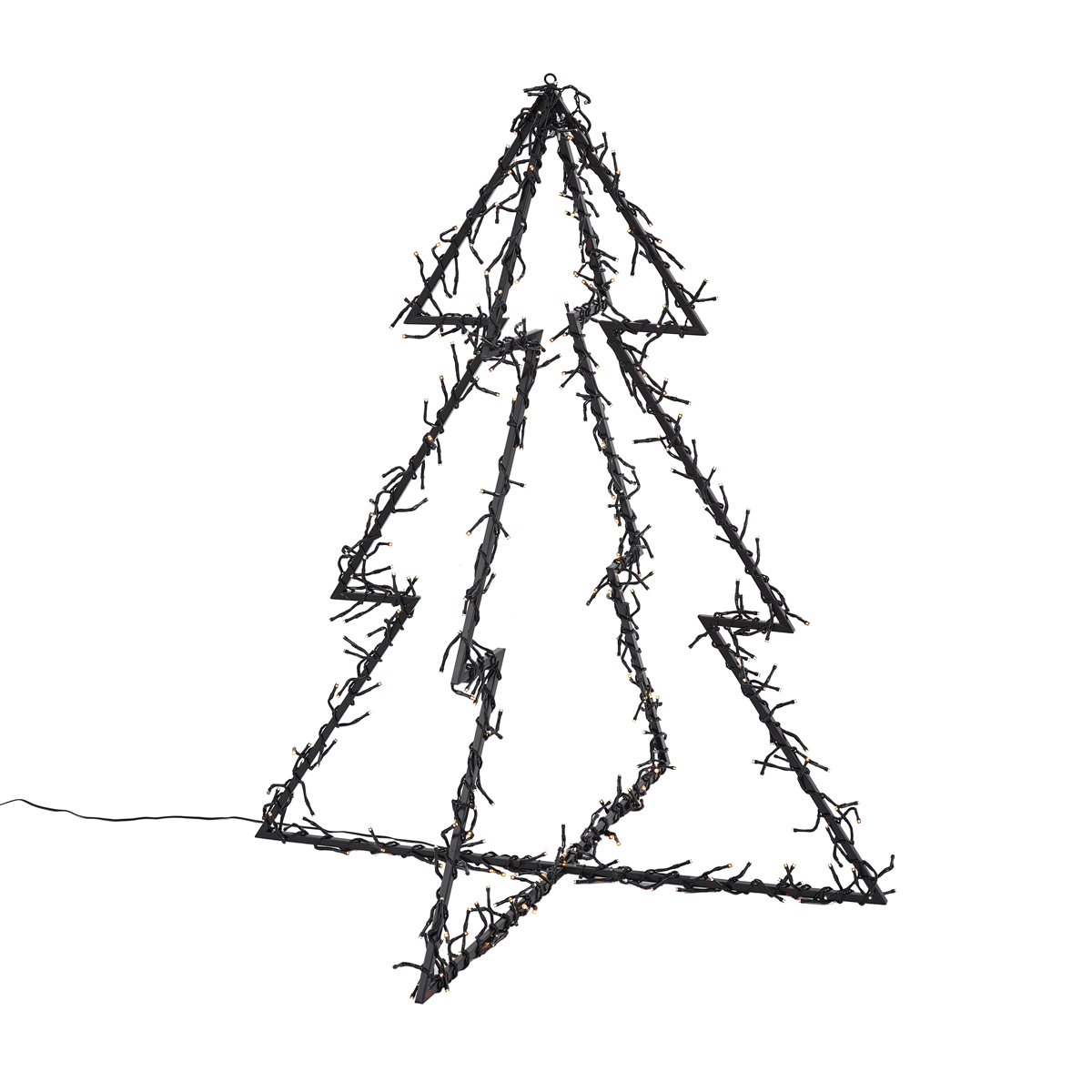 Fekete karácsonyfa LED-del, IP44 - Brilli