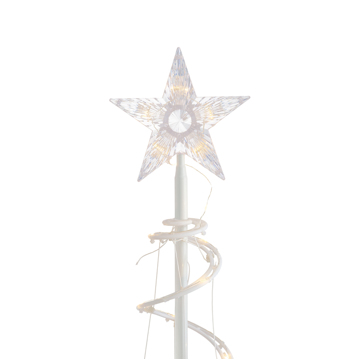 Karácsonyfa fehér, LED-del, IP44 - Puno