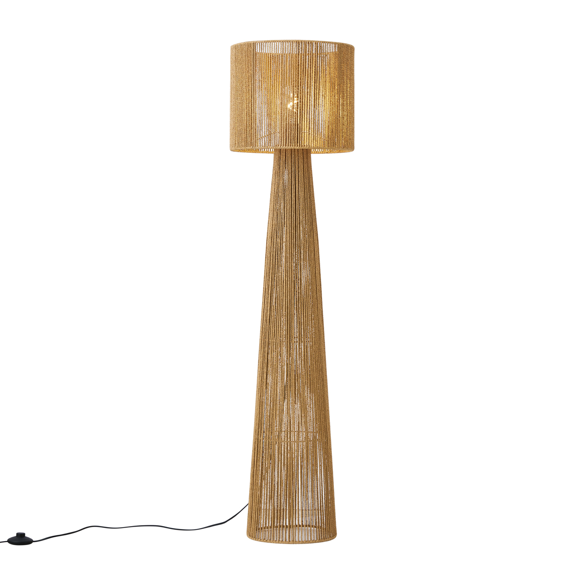 Japandi állólámpa természetes színű lámpabúrával - Dart