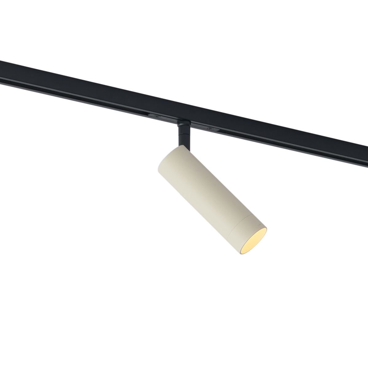 Modern bézs spotlámpa feketével 1 fázisú sínrendszerhez GU10 35mm - Slimline Uzzy