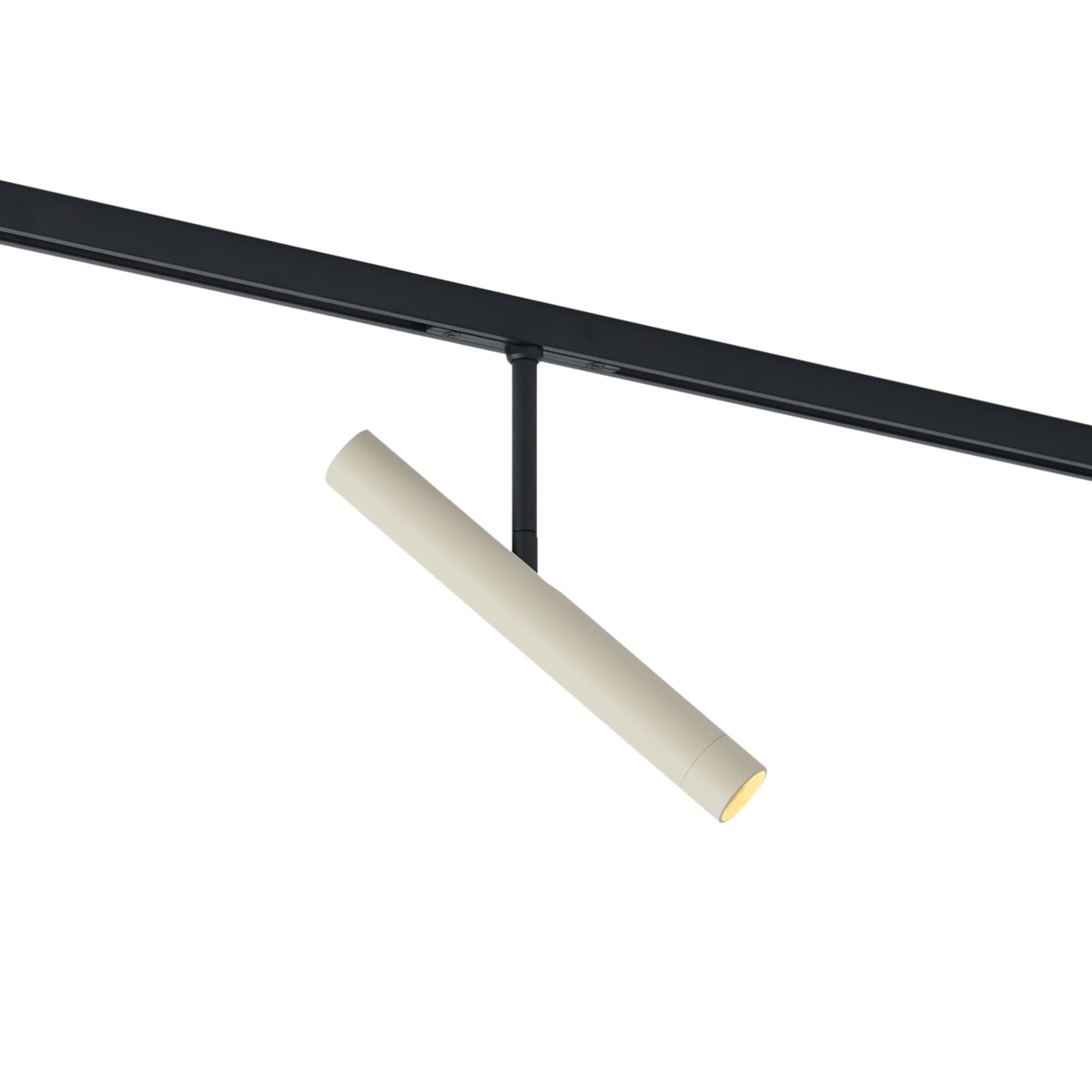 Modern spotlámpa bézs színben, fekete színnel 1 fázisú sínrendszerhez - Slimline Avery