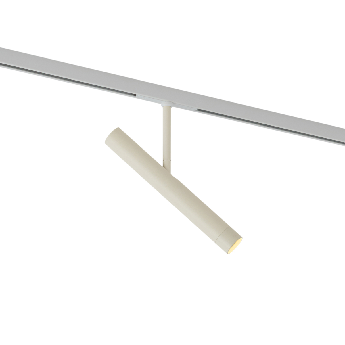 Modern spotlámpa bézs színben fehérrel, 1 fázisú sínrendszerhez - Slimline Avery