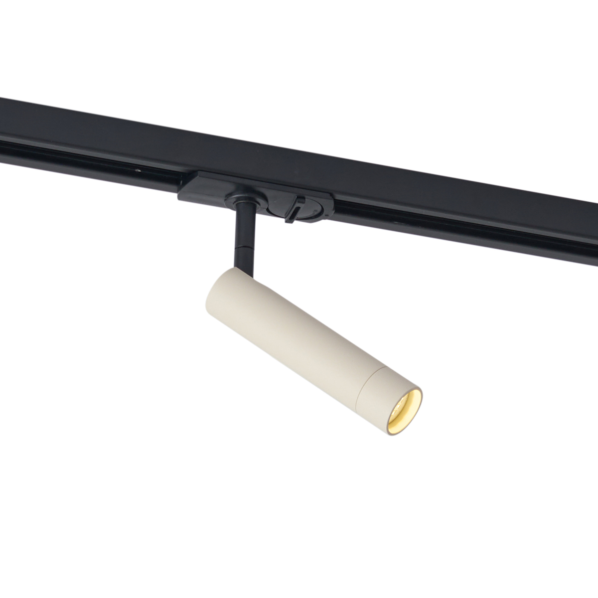 Modern bézs spotlámpa fekete színnel 1 fázisú sínrendszerhez - Iconic Ivy