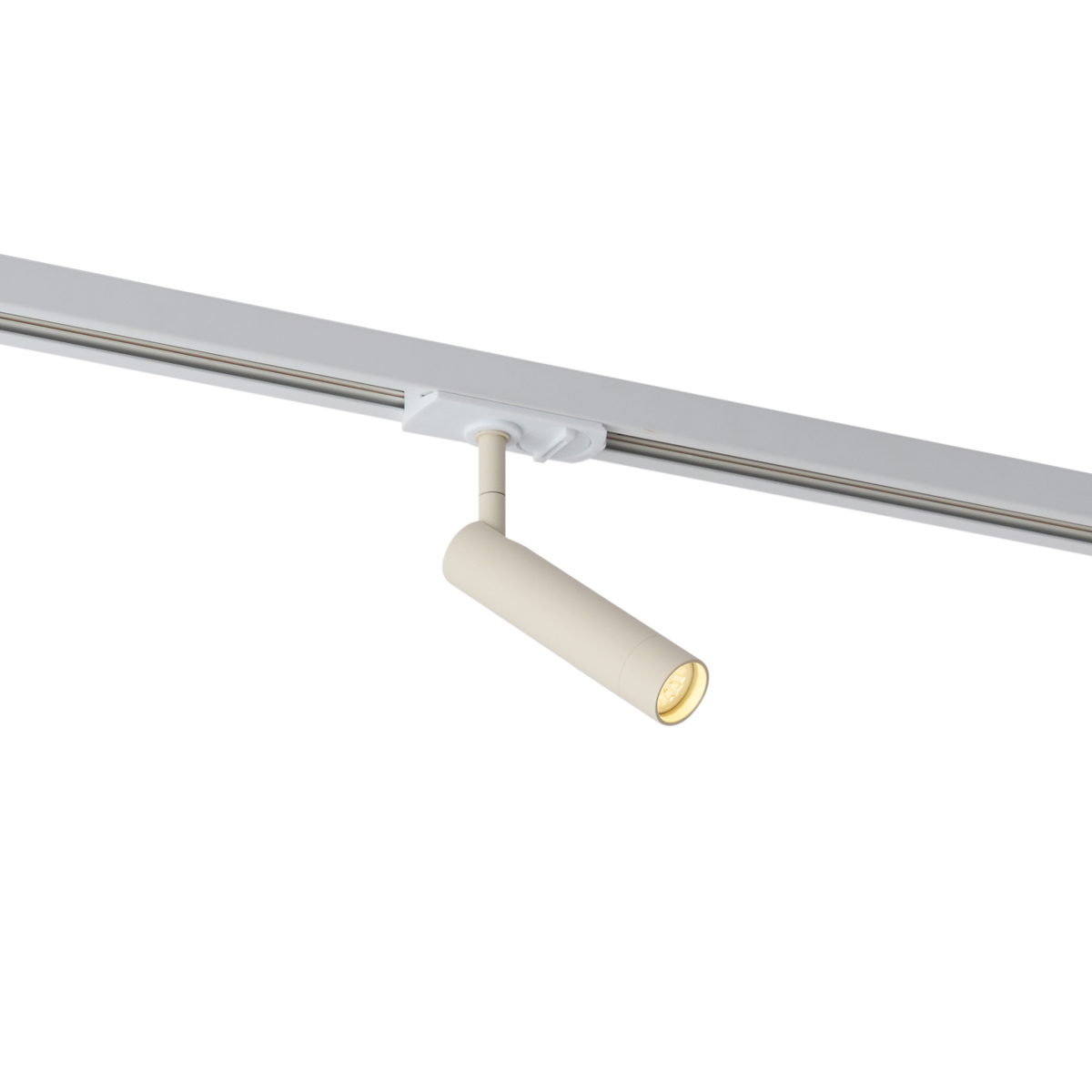 Modern spotlámpa bézs színben fehérrel 1 fázisú sínrendszerhez - Iconic Ivy