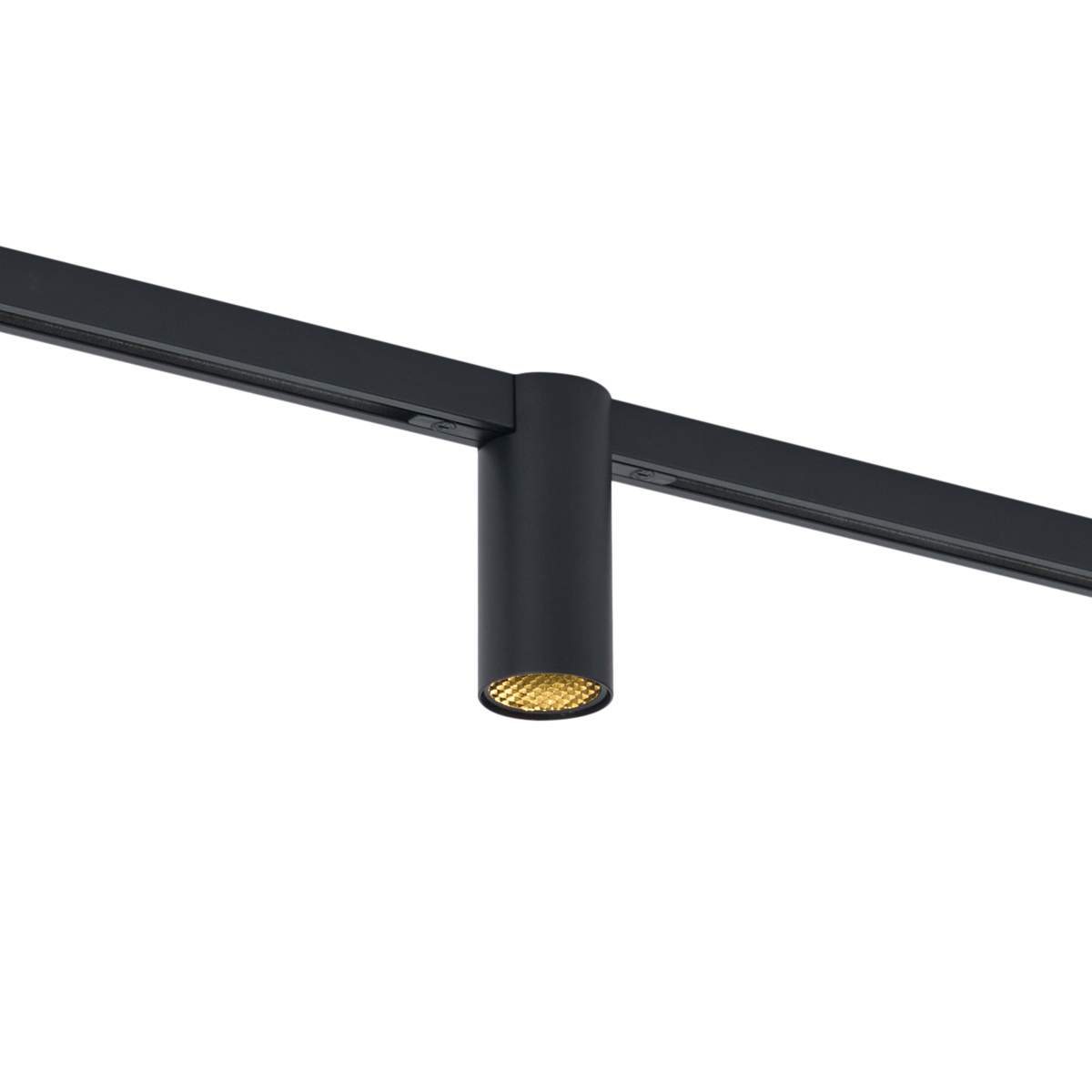 Modern fekete spotlámpa 1 fázisú sínrendszerhez GU10 35mm - Slimline Nubee Honey