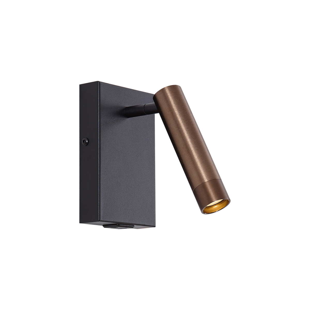 Modern fekete fali lámpa sötét bronz állítható USB-C-vel - Croft