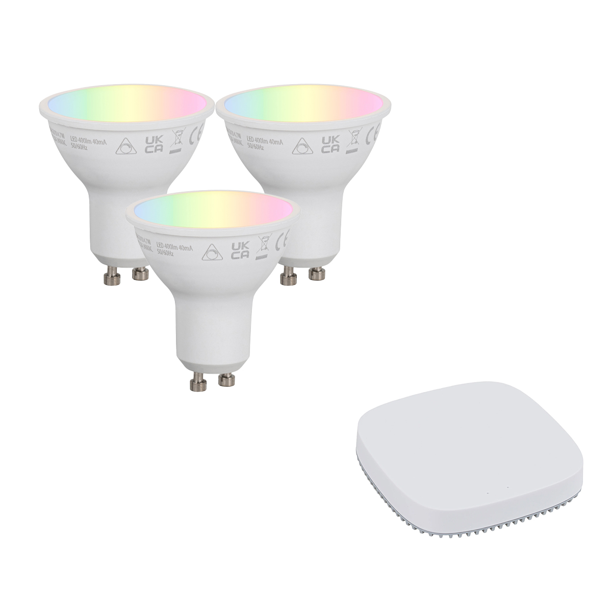 Okos GU10 dimmelhető LED izzókészlet 4,7W 400 lm 2700K-6500K Zigbee Smart Hub-bal