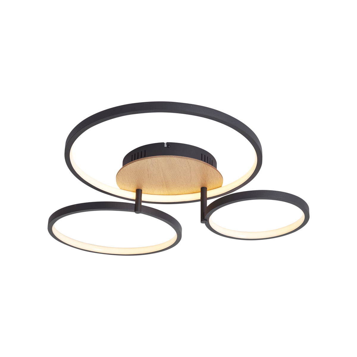 Modern mennyezeti lámpa fa LED-del 3 fokozatban dimmelhető 3-lámpás - Rondas