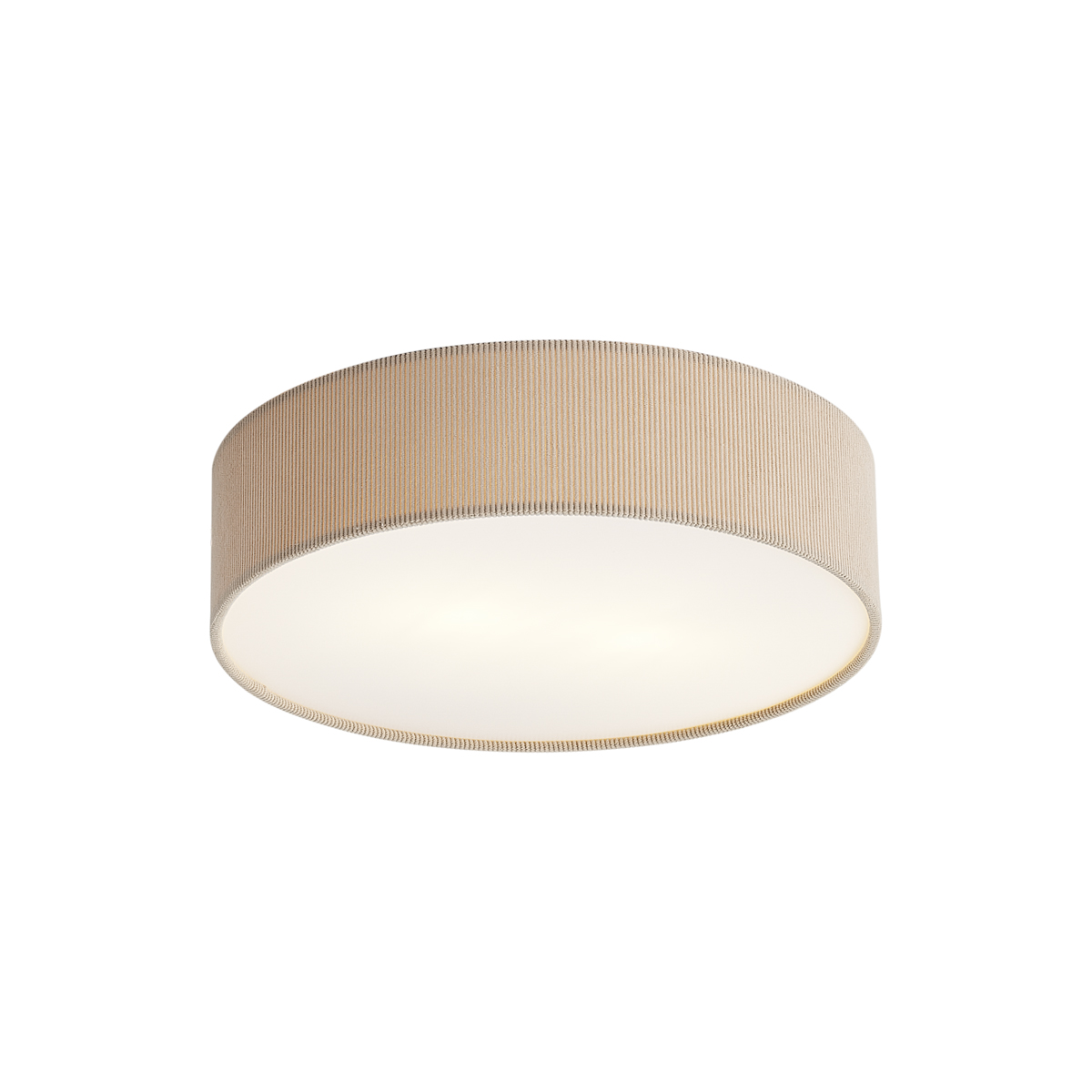 Moderní stropní svítidlo béžovohnědé s velurovým stínidlem 38 cm 2-světelné – Luz