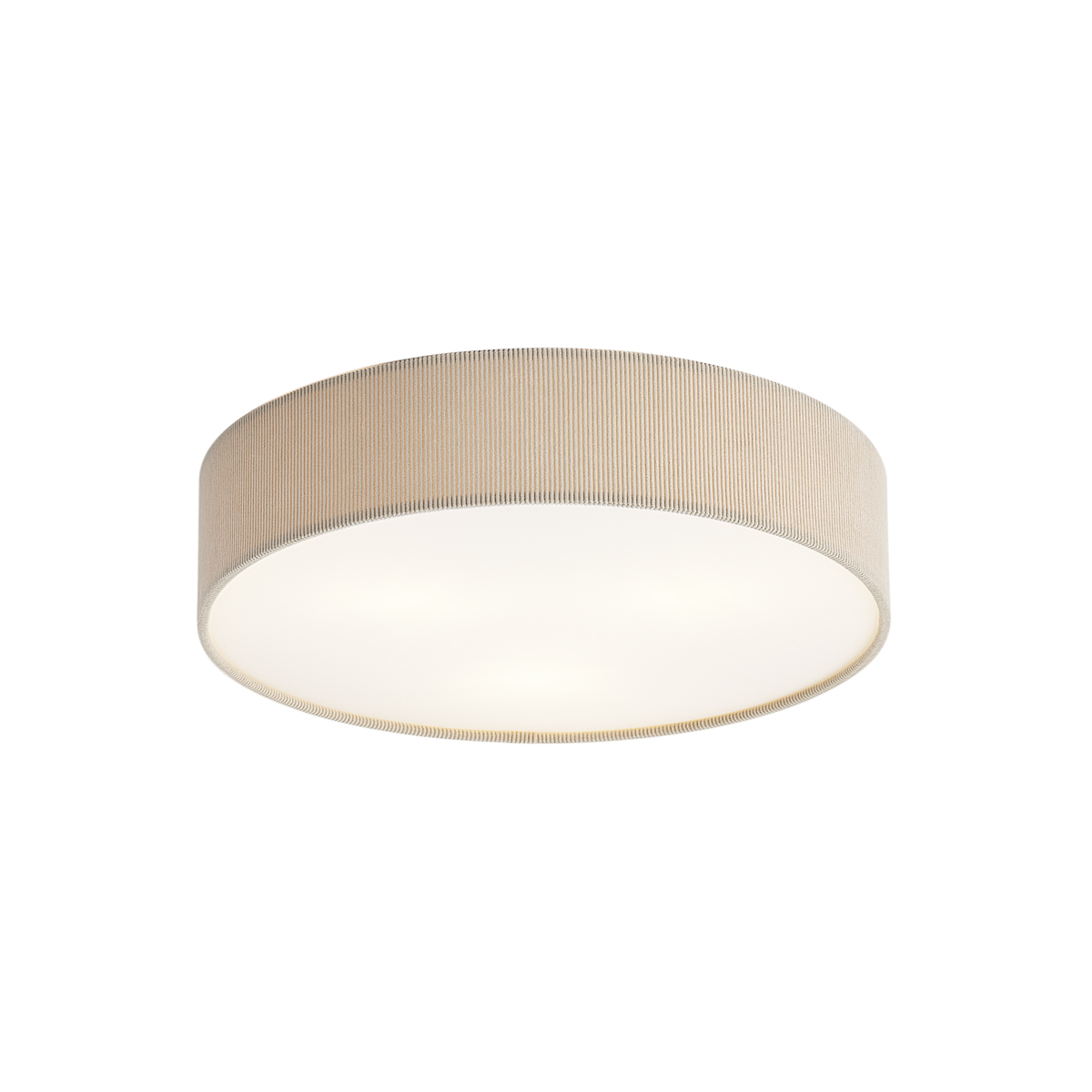Moderní stropní svítidlo béžovohnědé se sametovým stínidlem 46cm 3-světla - Luz