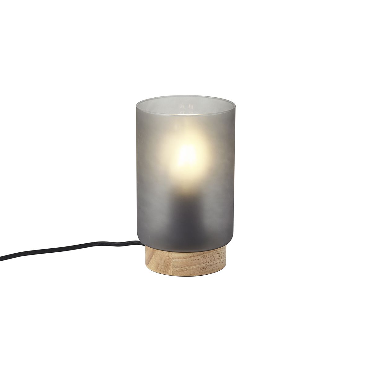 Modern asztali lámpa fa matt szürke üveggel - Umbra
