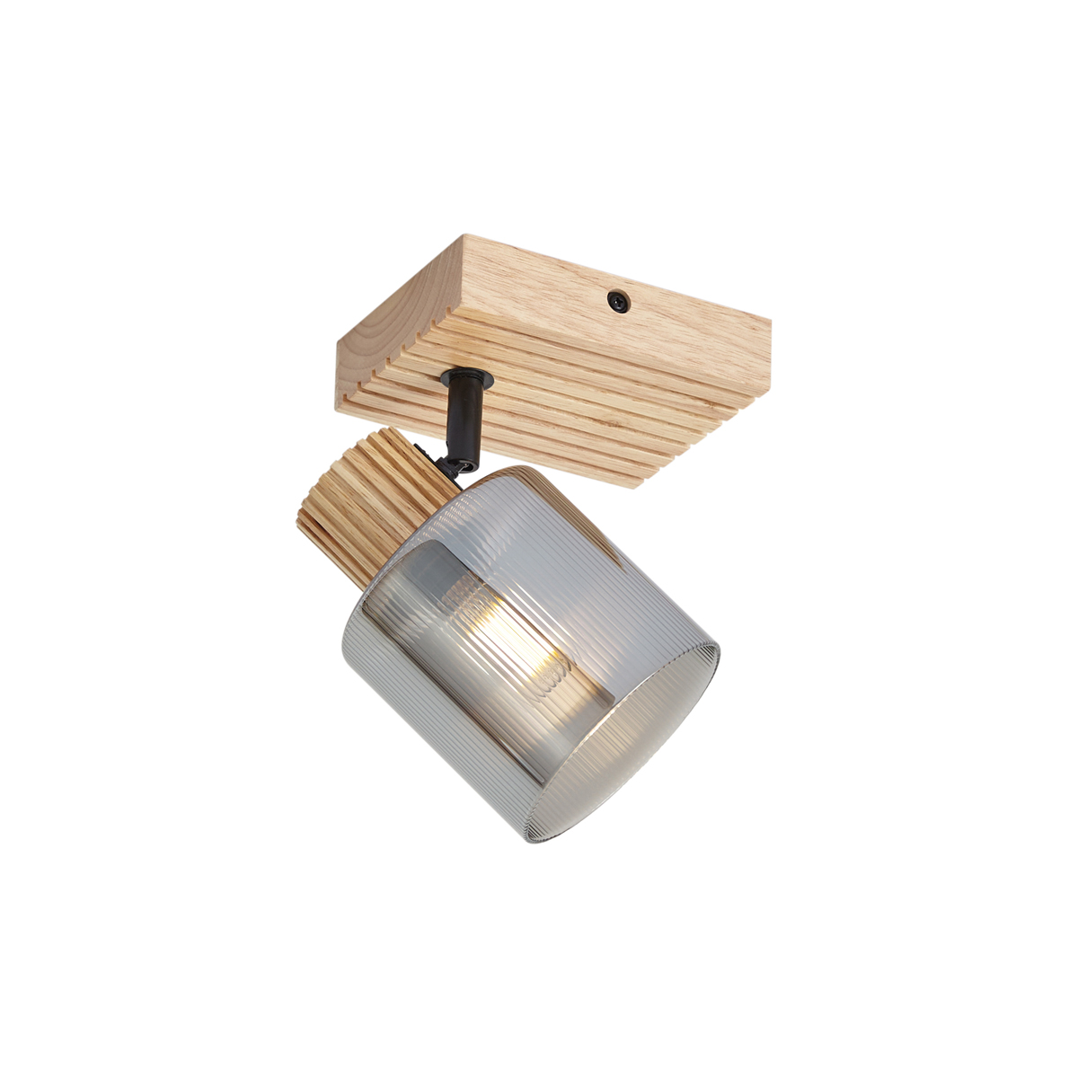 Modern spotlámpa fa füstüveggel, forgatható és dönthető - Gracy