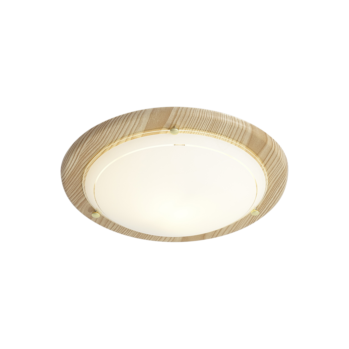 Klasszikus mennyezeti lámpa természetes színben, fehér üveggel - Mesiac