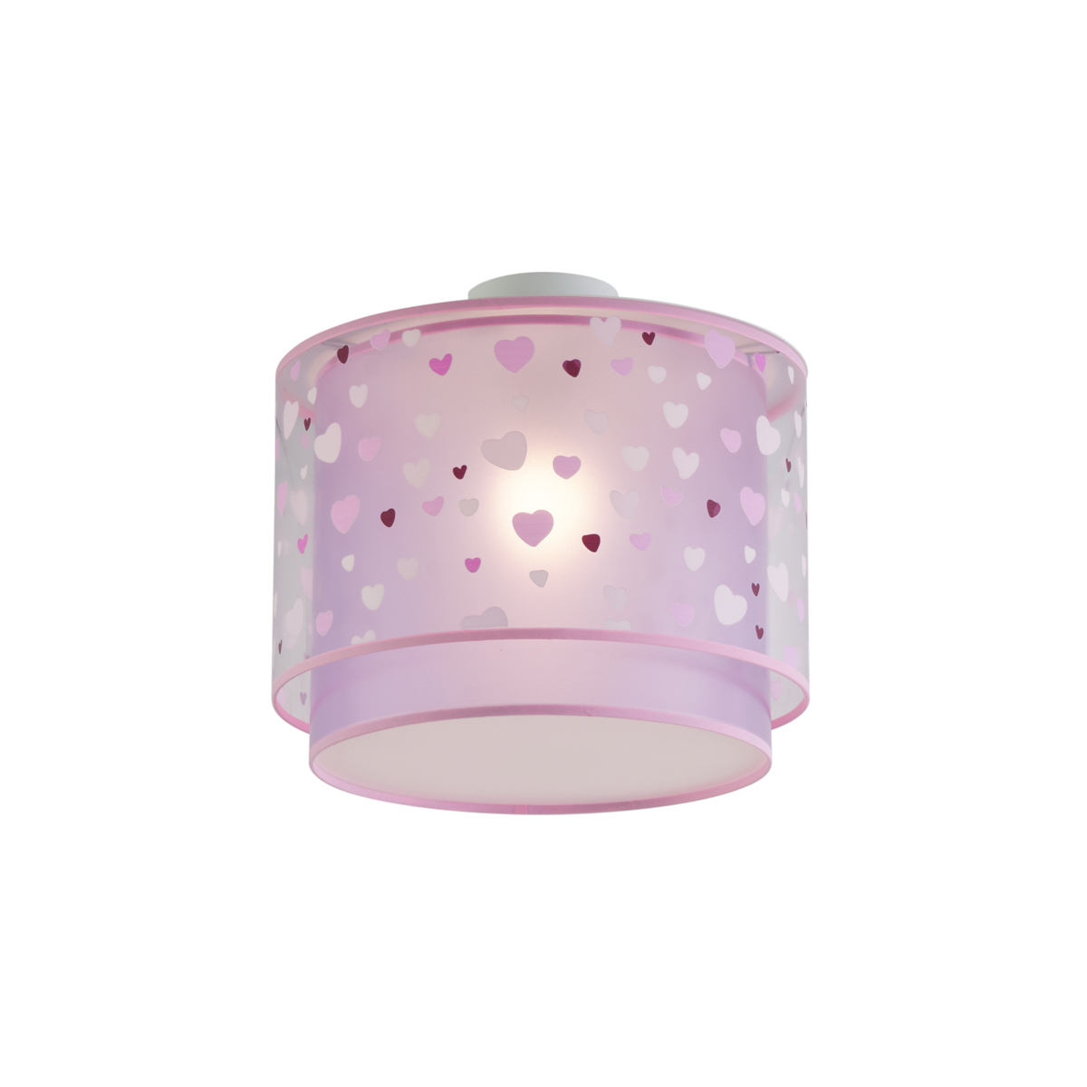 Gyerekszoba mennyezeti lámpa rózsaszín szívekkel - Harrie in Love