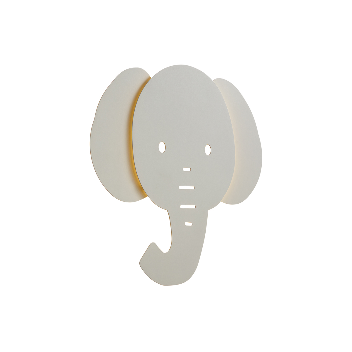 Gyerekszobai fali lámpa bézs színben, LED-del, 3 fokozatban dimmelhető - Ellie, az elefánt