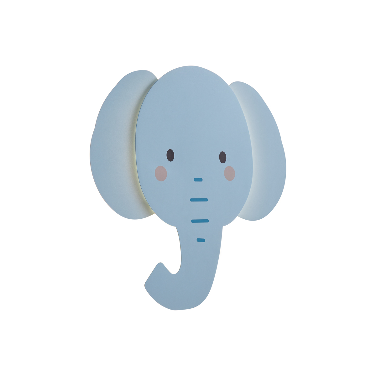 Gyerekszoba fali lámpa kék LED-del, 3 fokozatban dimmelhető - Ellie az Elefánt