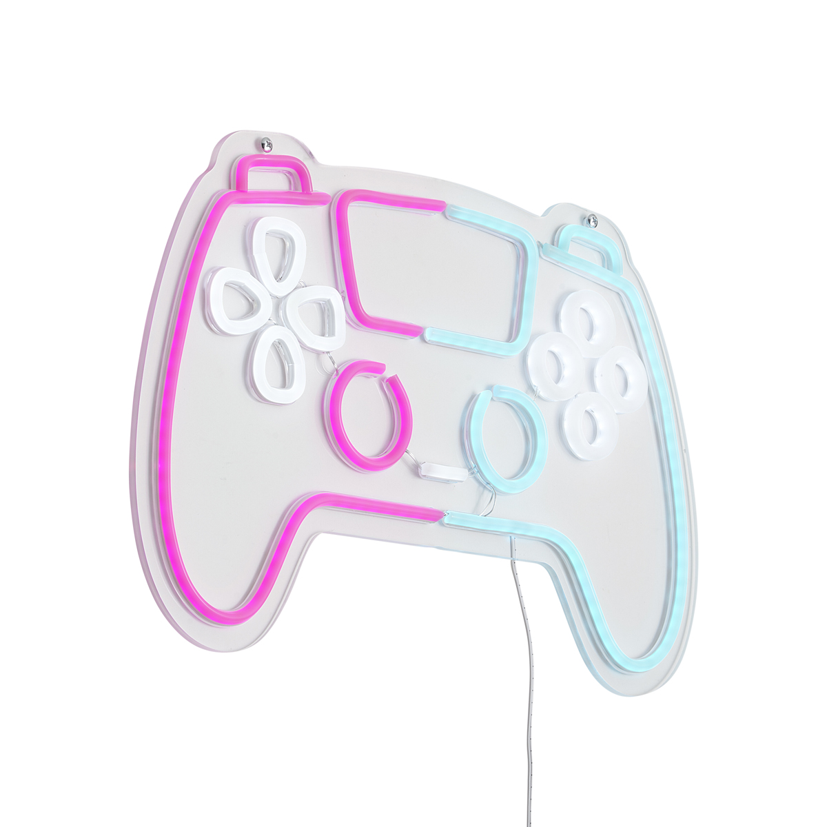 Neonová nástěnná lampa růžová s modrou včetně LED - Controller – QAZQA