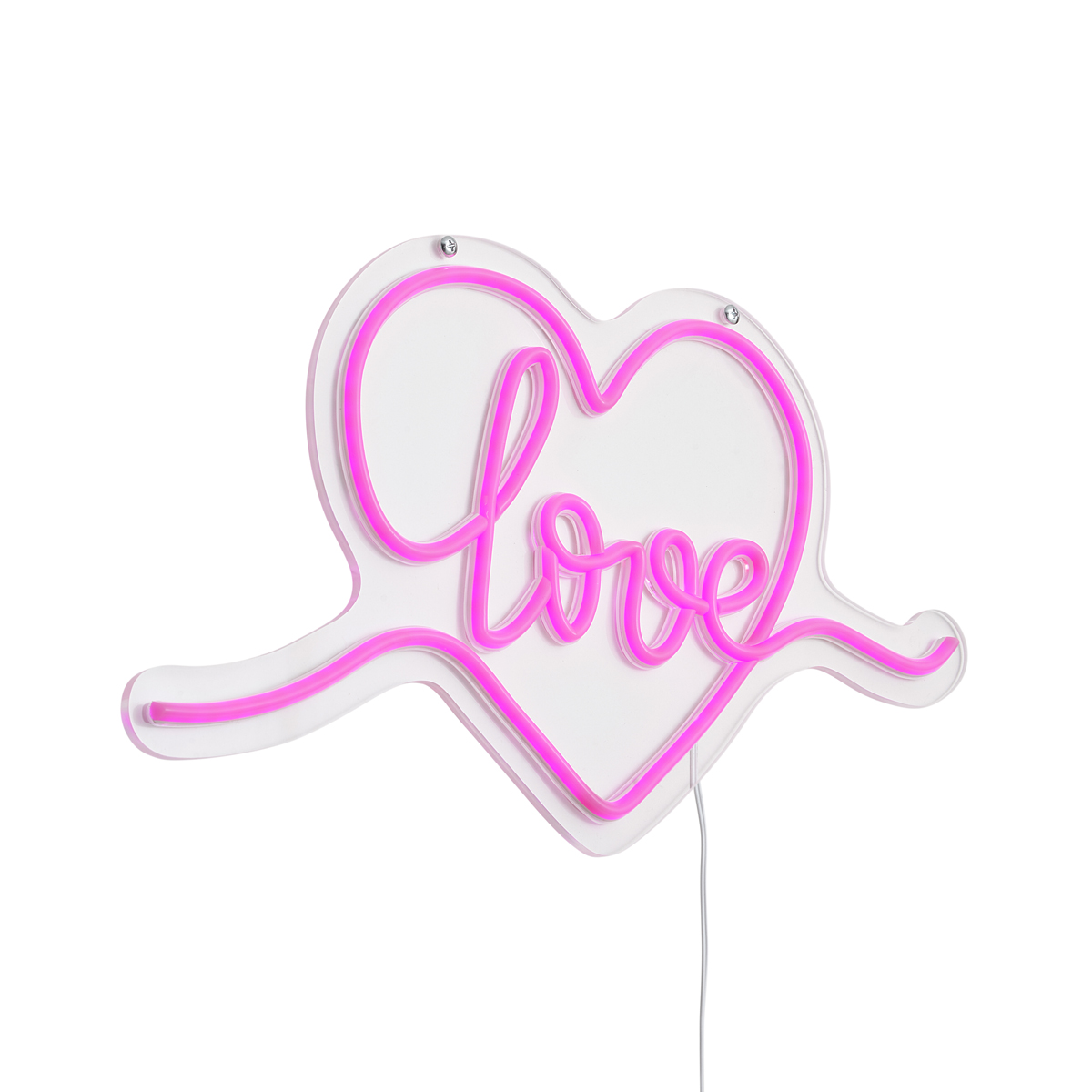 Neonové nástěnné světlo růžové vč. LED - Love – QAZQA