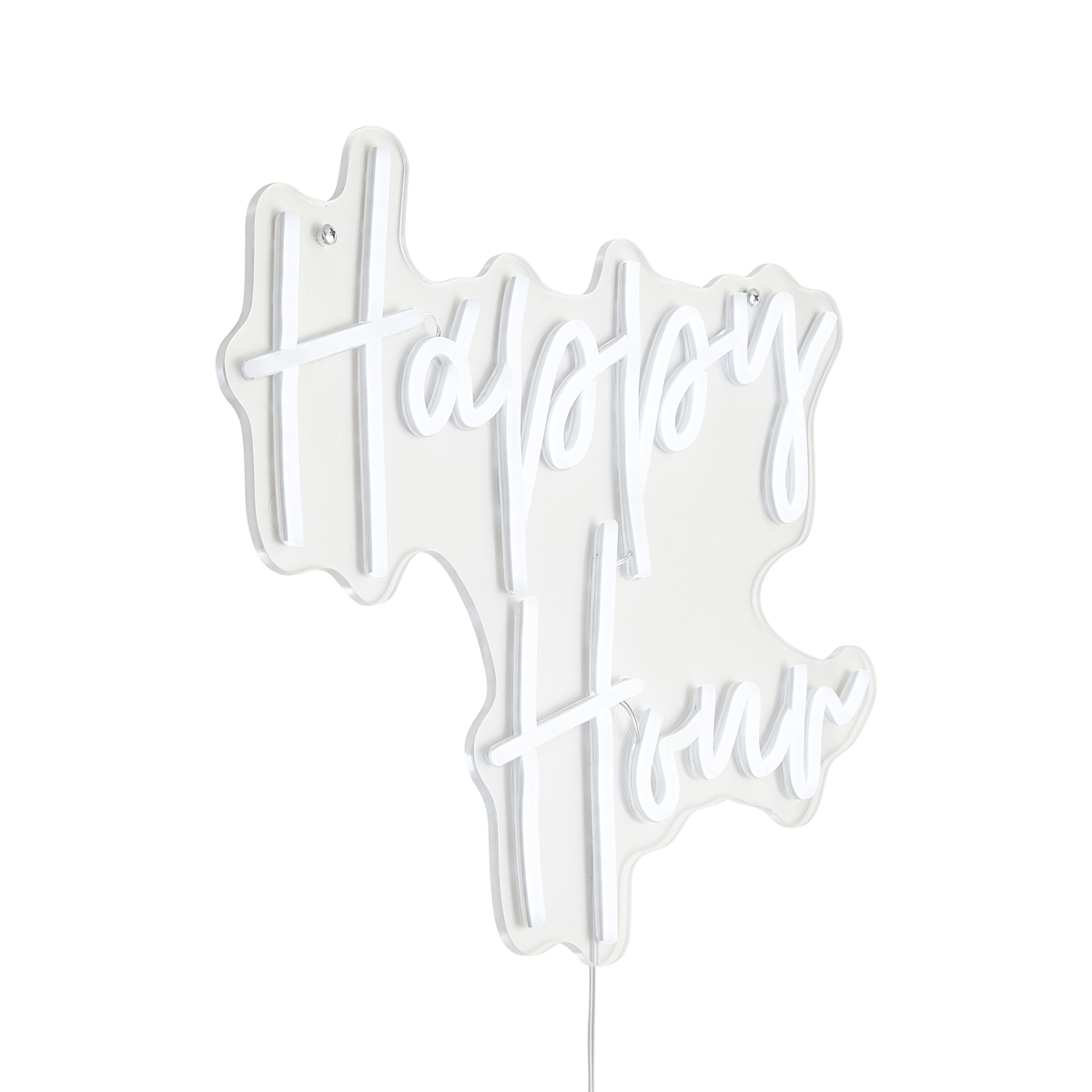 Neonové nástěnné svítidlo bílé vč. LED - Happy Hour – QAZQA