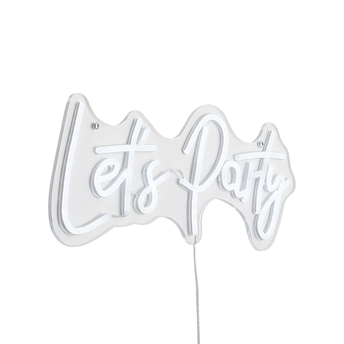 Neonová nástěnná lampa bílá vč. LED - Let's Party – QAZQA