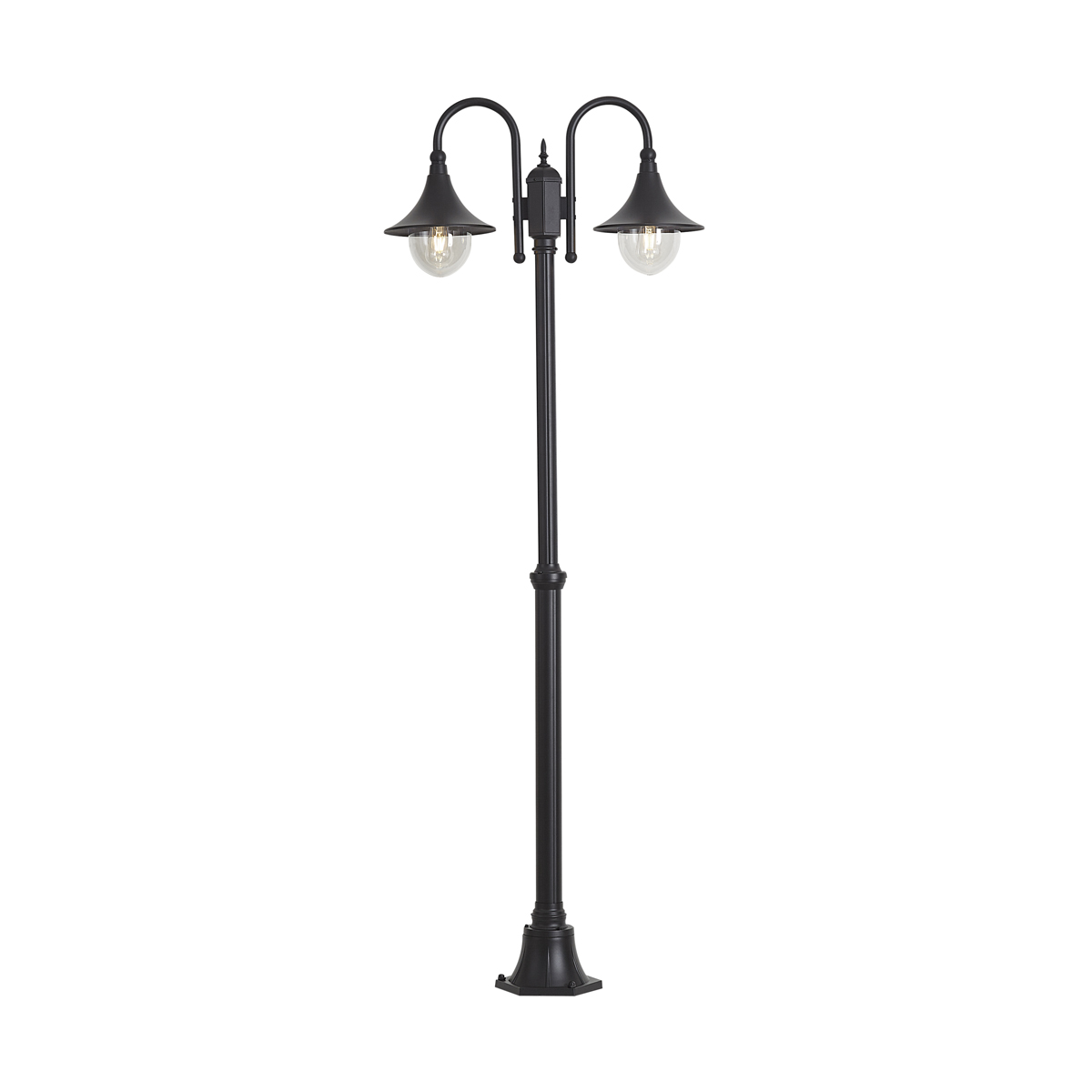 Klasická venkovní lucerna černá 200 cm IP44 - Daphne