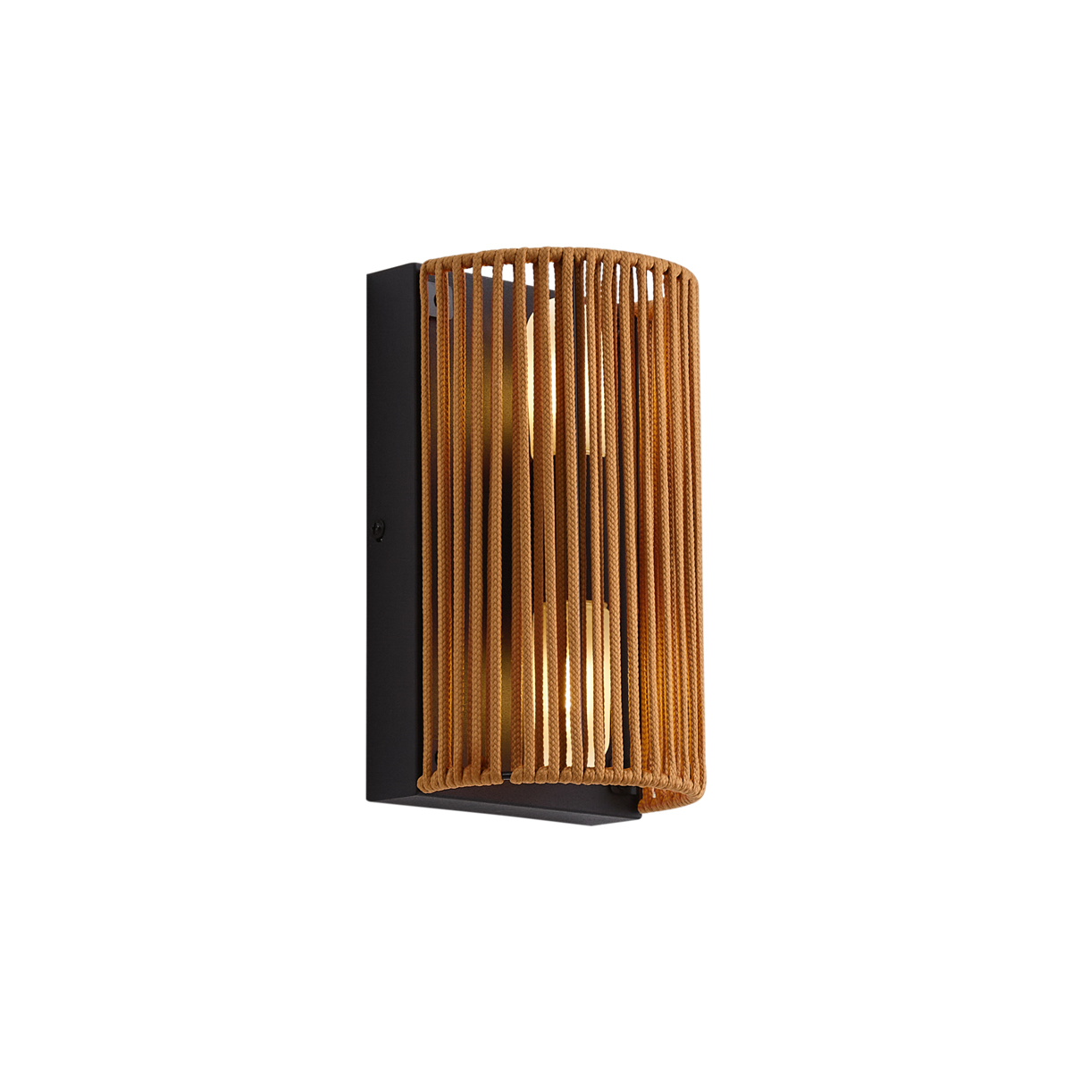 Japandi fali lámpa narancssárga és fekete színben IP44 - Jayla