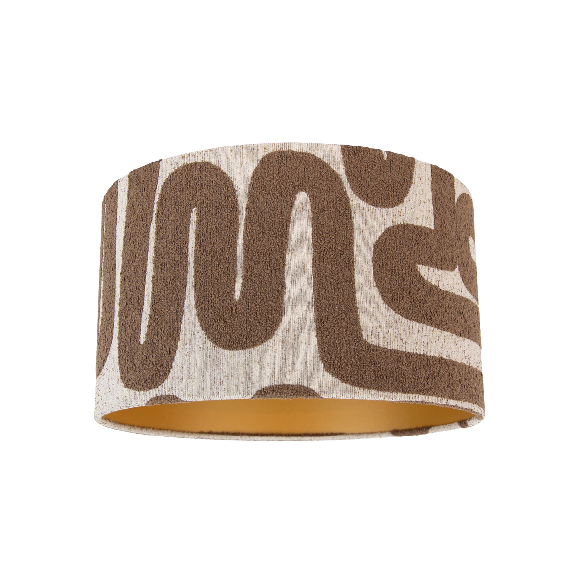 Barna szövet lámpaernyő bézs csíkos 35/35/20