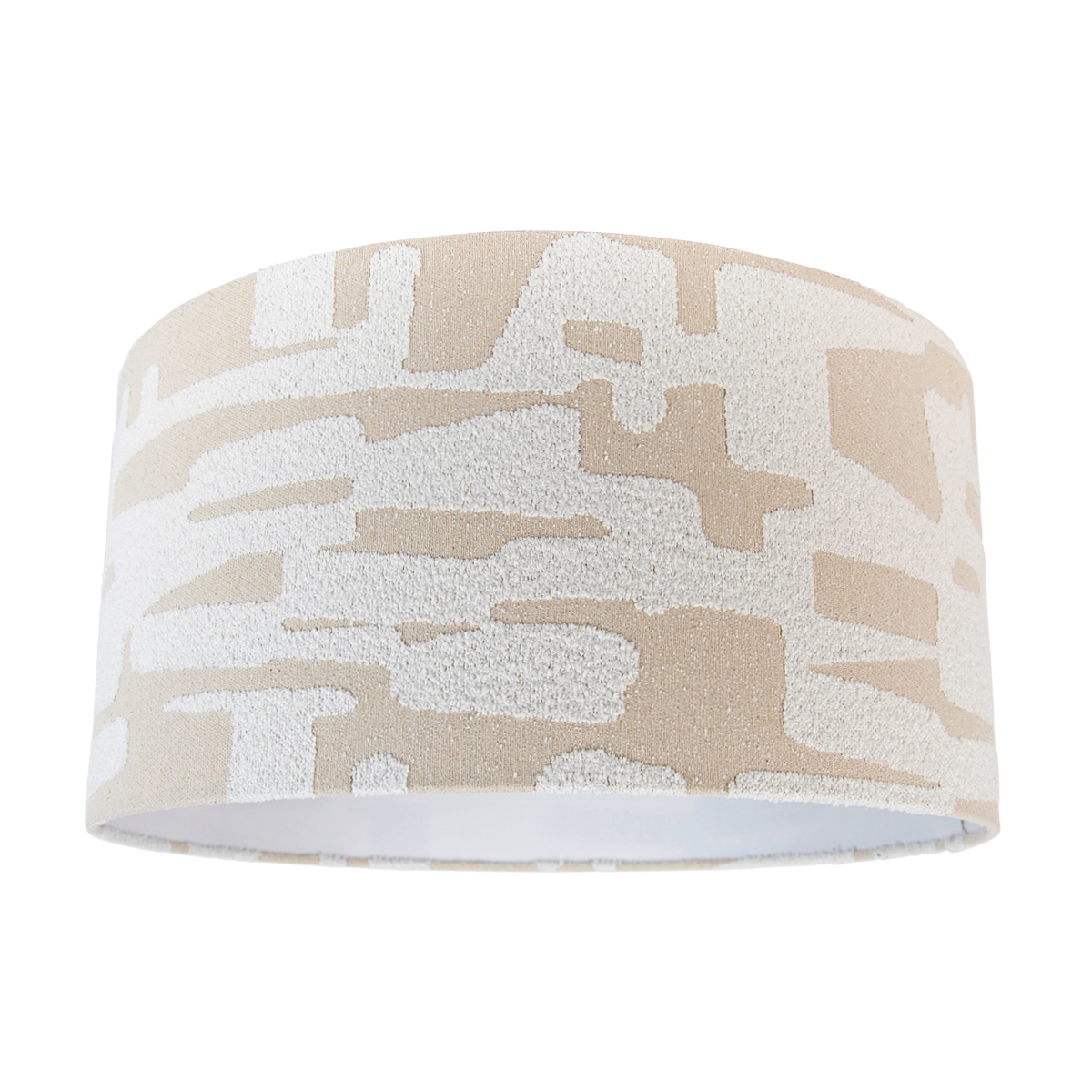 Szövet lámpaernyő fehér bézs csíkos 50/50/25