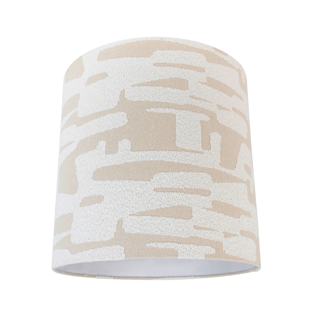 Szövet lámpaernyő fehér bézs csíkos 40/40/40