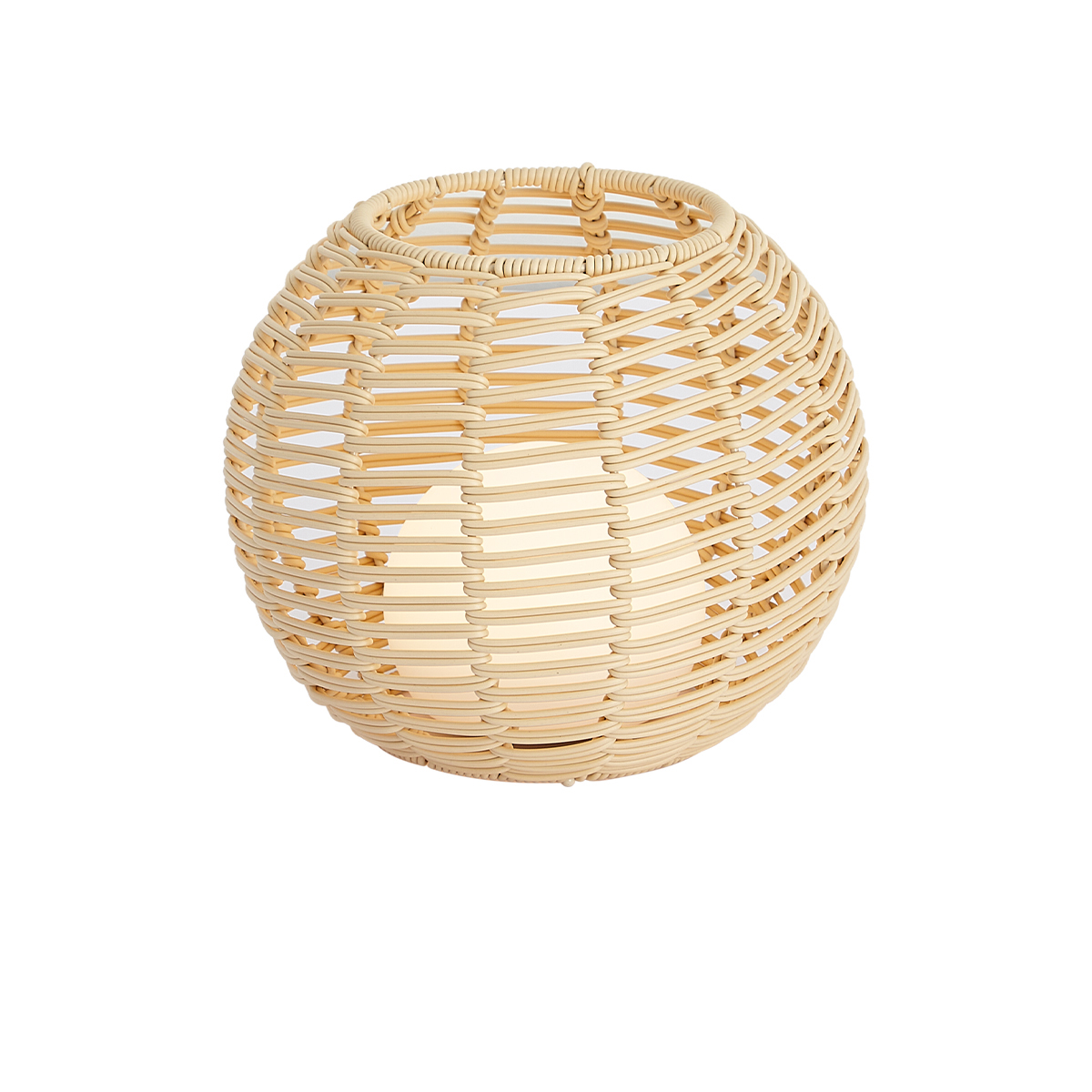Kültéri asztali lámpa taupe 25 cm LED-del, USB-C-vel újratölthető IP44 - Oli