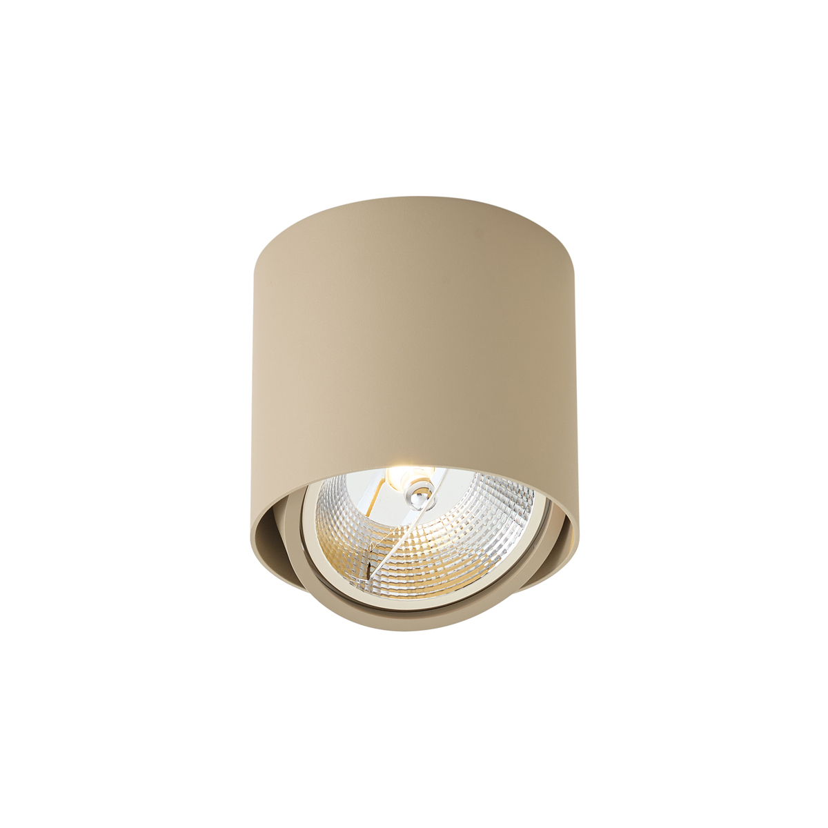 Moderne plafondspot taupe GU10 AR111 kantelbaar - Impact