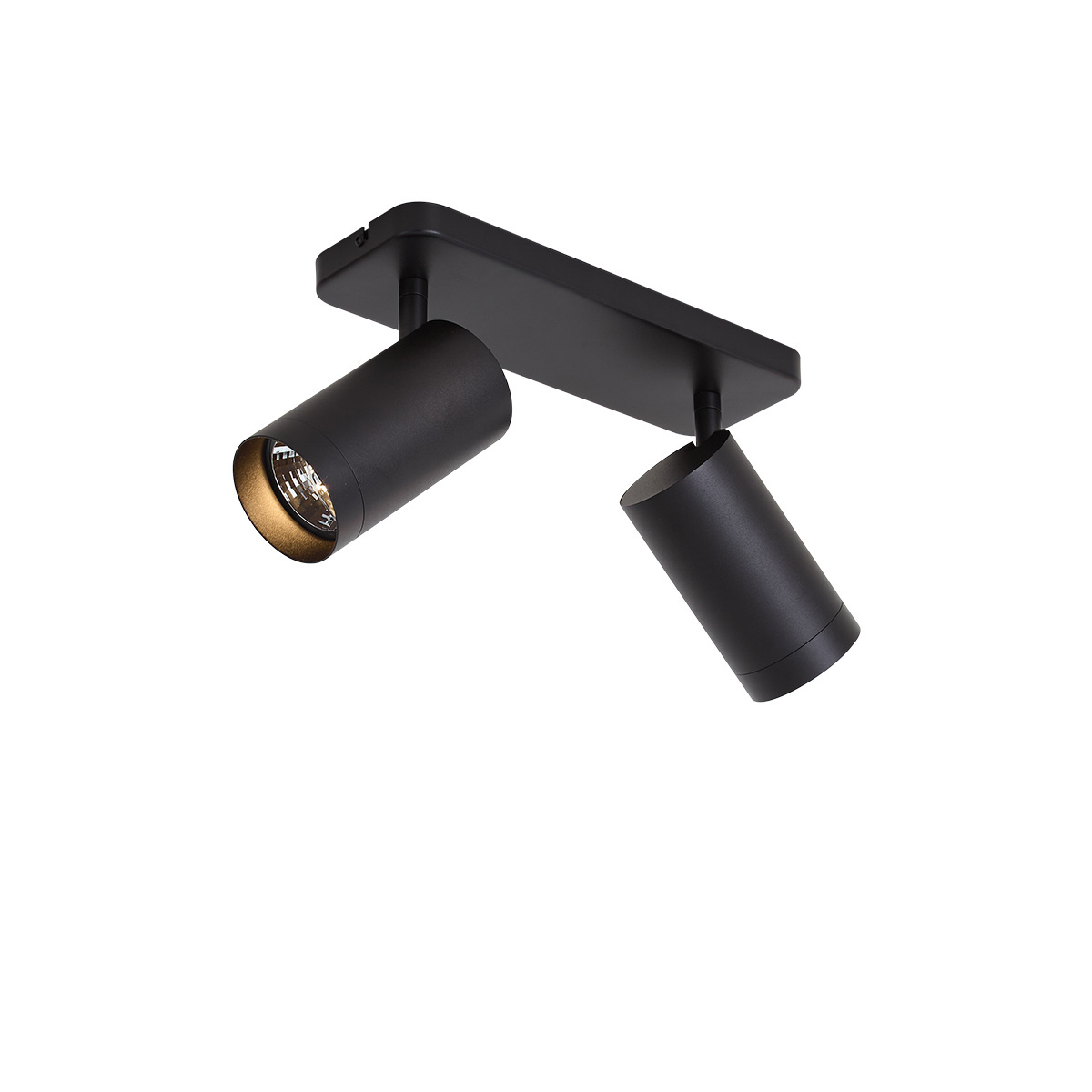 Moderní stropní svítidlo černé se 2 světly GU10 70mm - Jeana Luxe – QAZQA