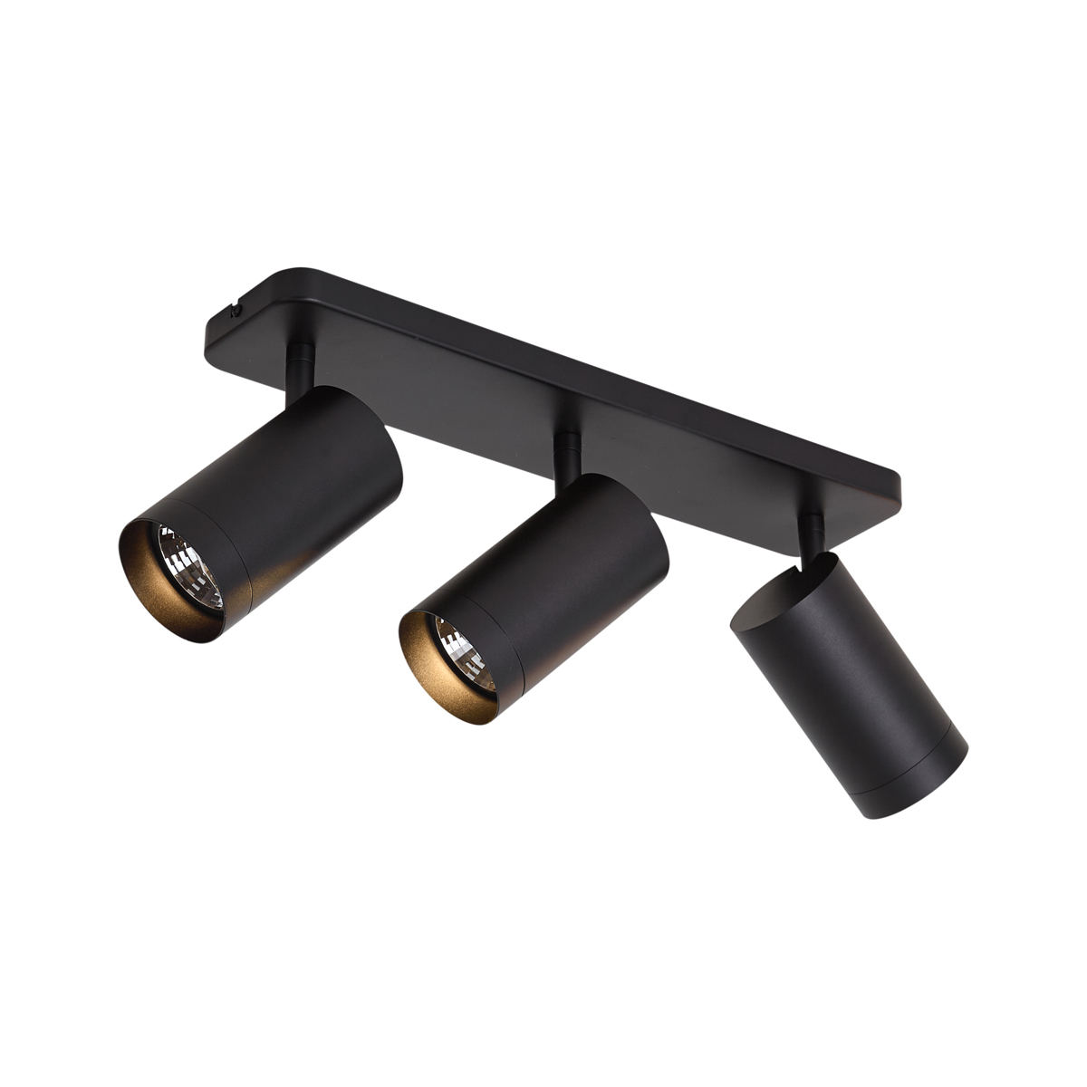 Moderní stropní svítidlo černé 3-světelné GU10 70mm - Jeana Luxe – QAZQA