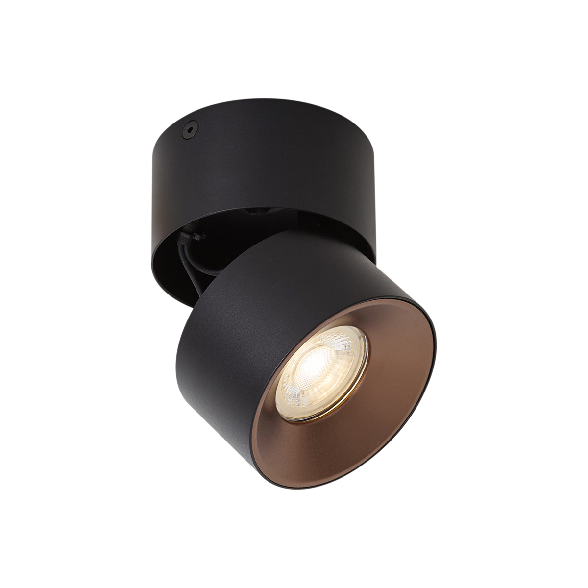 Moderní přisazené bodové svítidlo černé GU10 50mm naklápěcí - Echo – QAZQA