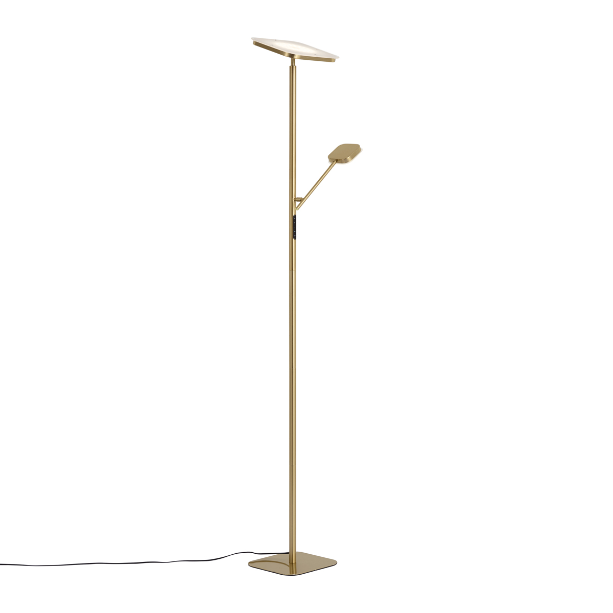 Moderní stojací lampa mosazná vč. stmívatelné LED - Divana – QAZQA
