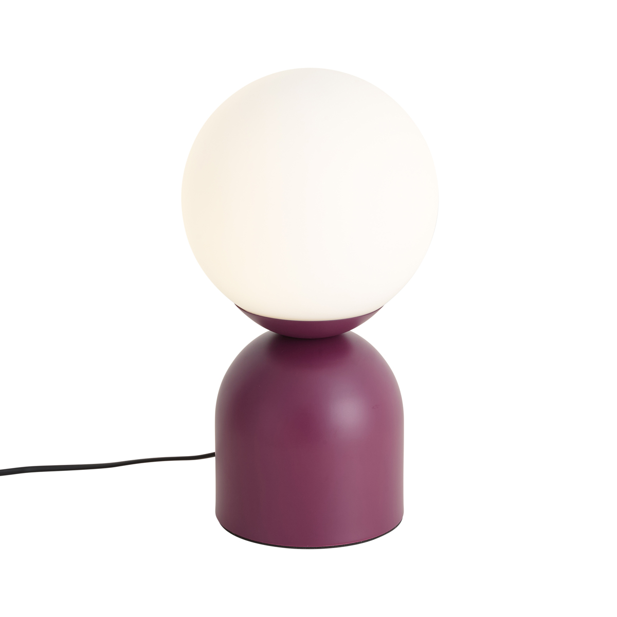 Hotelovo elegantná stolná lampa fialová s opálovým sklom - Pallon Trend