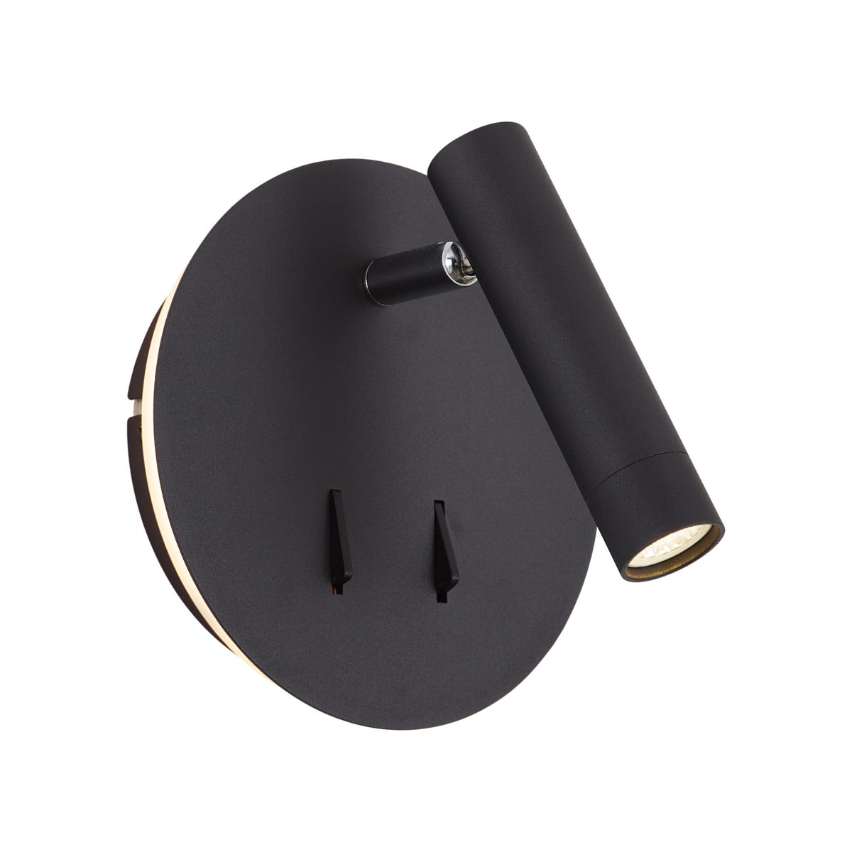 Moderní černá nástěnná lampa vč. LED s USB-C - Croft – QAZQA