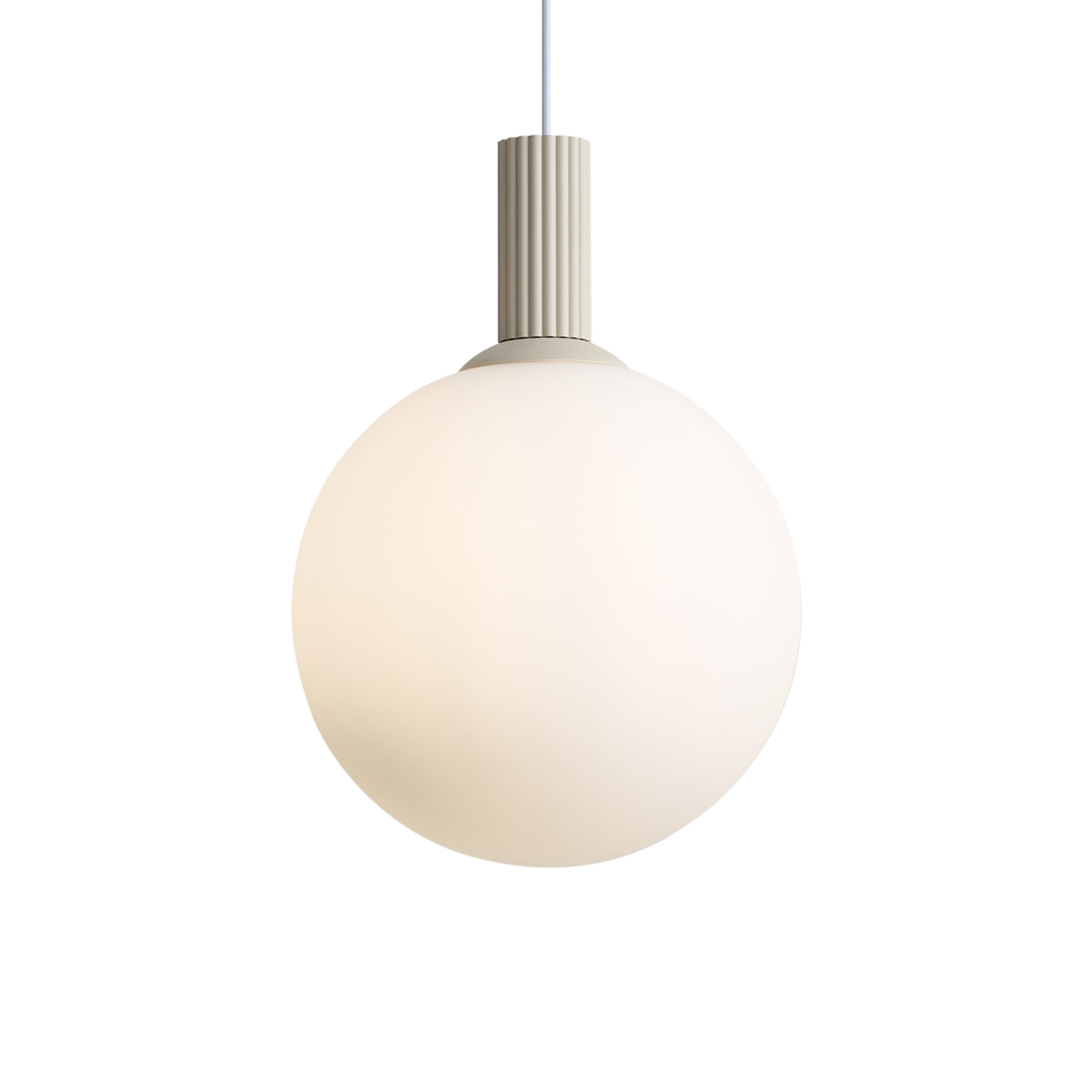 Skandinávská závěsná lampa béžová s opálovým sklem - Polly – QAZQA