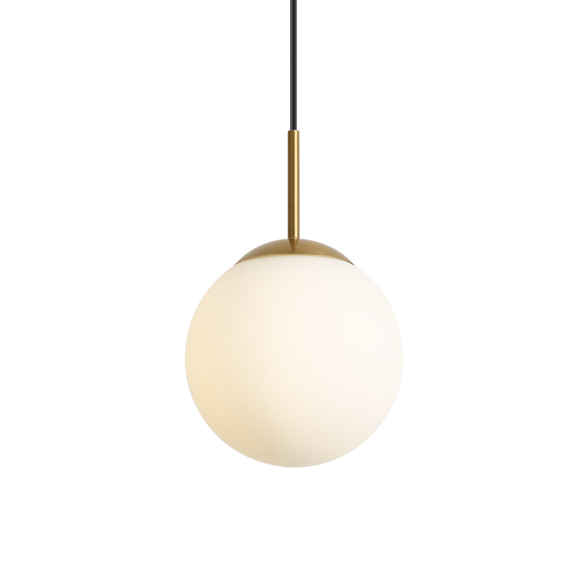 Závěsné svítidlo Art Deco zlaté s opálovým sklem IP44 - Flore – QAZQA