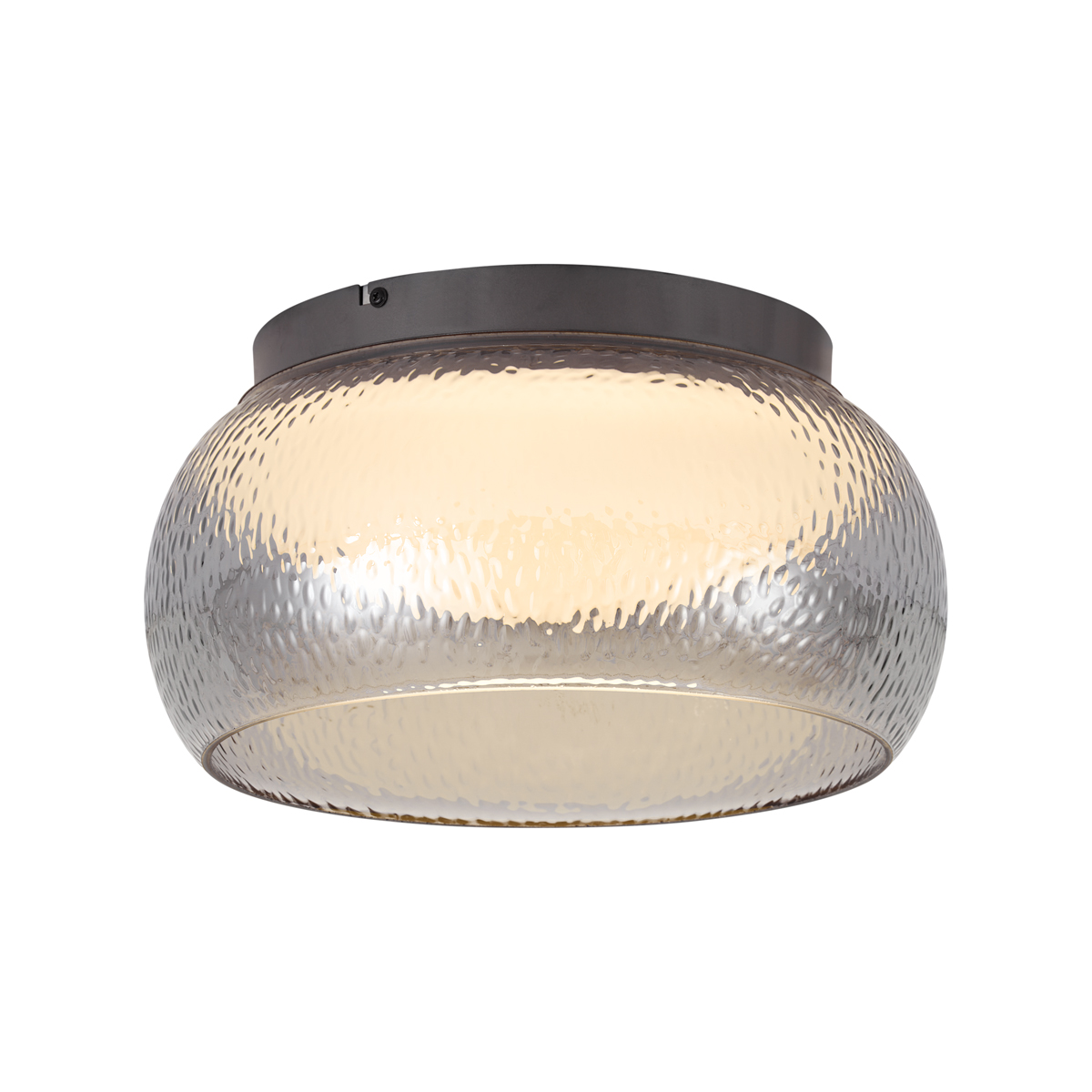 Art Deco Ceiling Lamp Gunmetal with Smoke Glass Incl. 3-Step Dimmable LED - Thimble – QAZQA