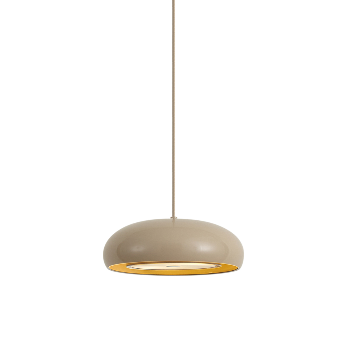 Retro závěsná lampa taupe s kovovým stínidlem dvouzdrojová - Macaron – QAZQA