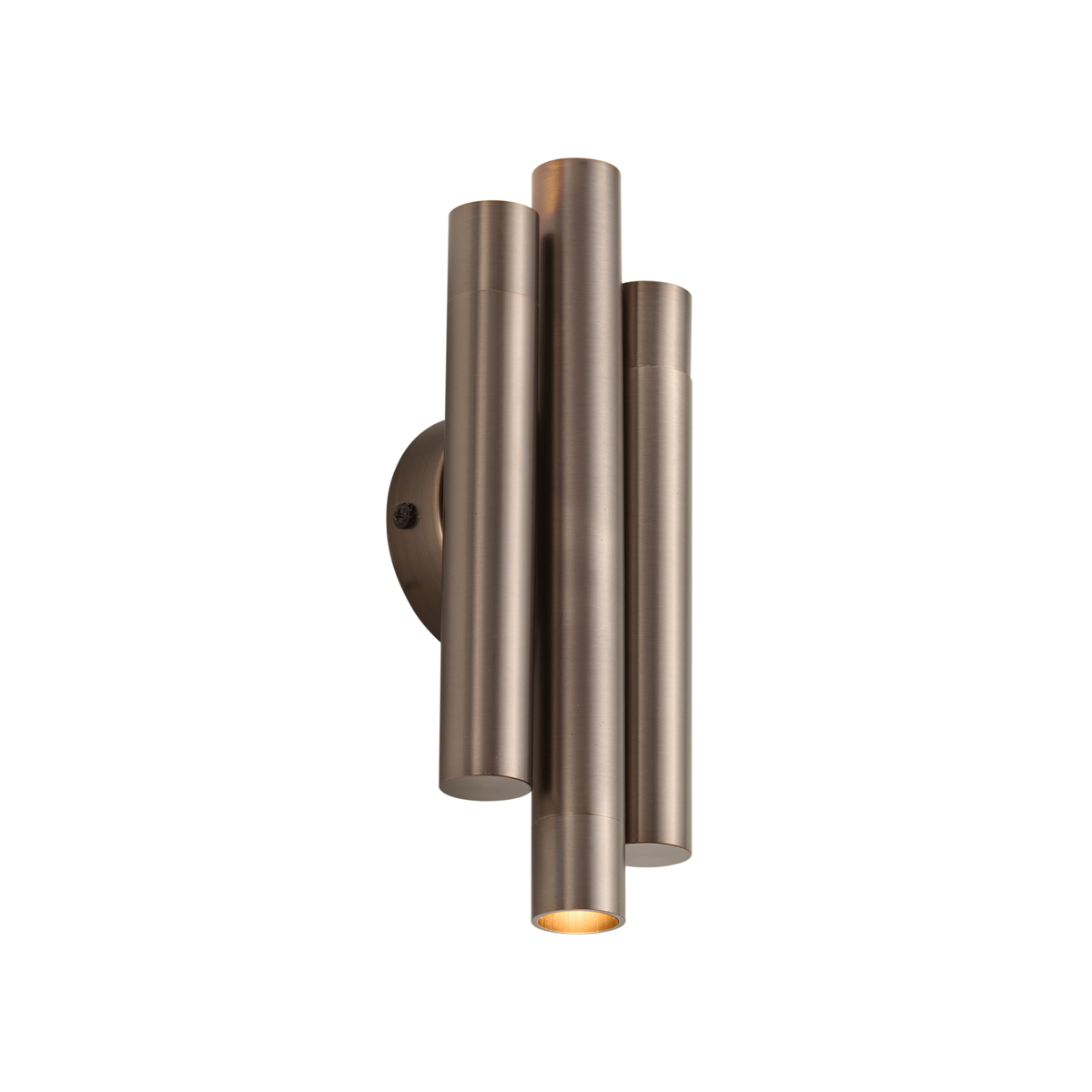 Moderne wandlamp donker brons 3-lichts - Pipes