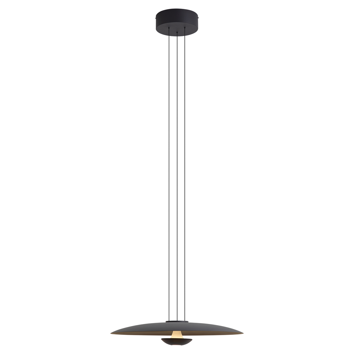 Moderní závěsná lampa černá vč. stmívatelné LED - Smith – QAZQA