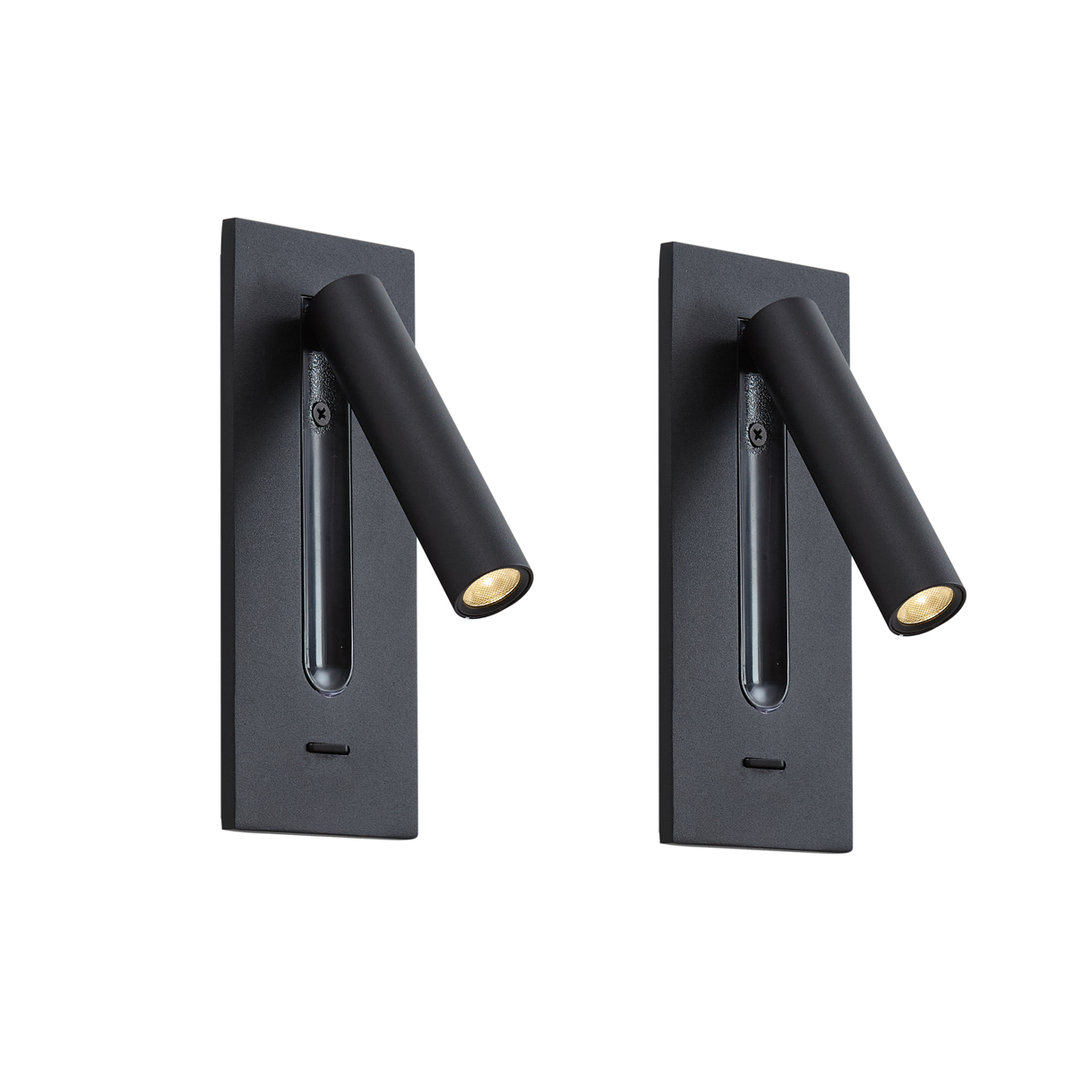 2 darabos modern fekete fali lámpa LED-del - Plaza