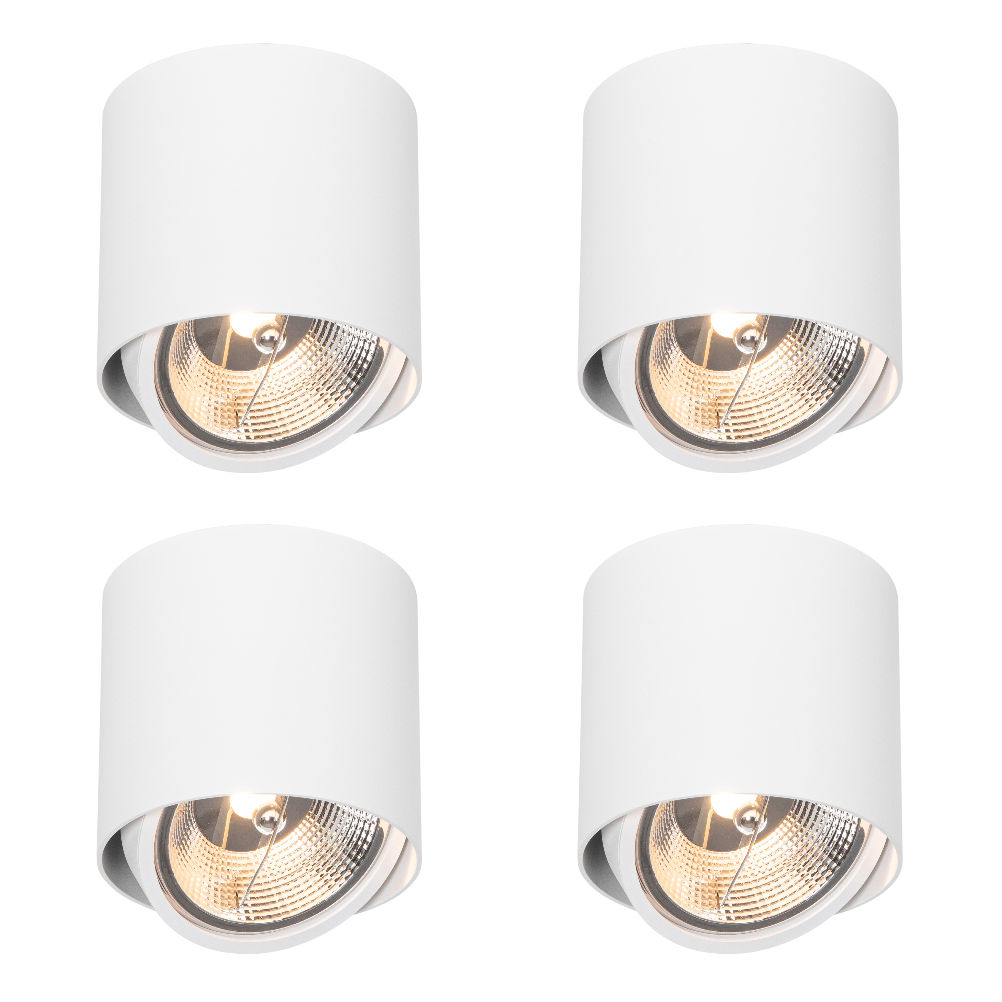 4 darabos szett Design felületre szerelhető spotlámpa fehér GU10 111mm - Impact