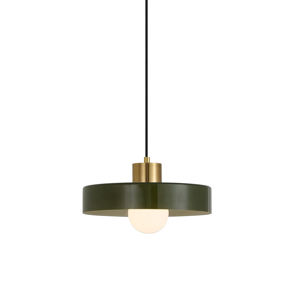 Retro závěsná lampa mosazná se zelenou pro 1-fázový kolejnicový systém - Iconic Jina – QAZQA